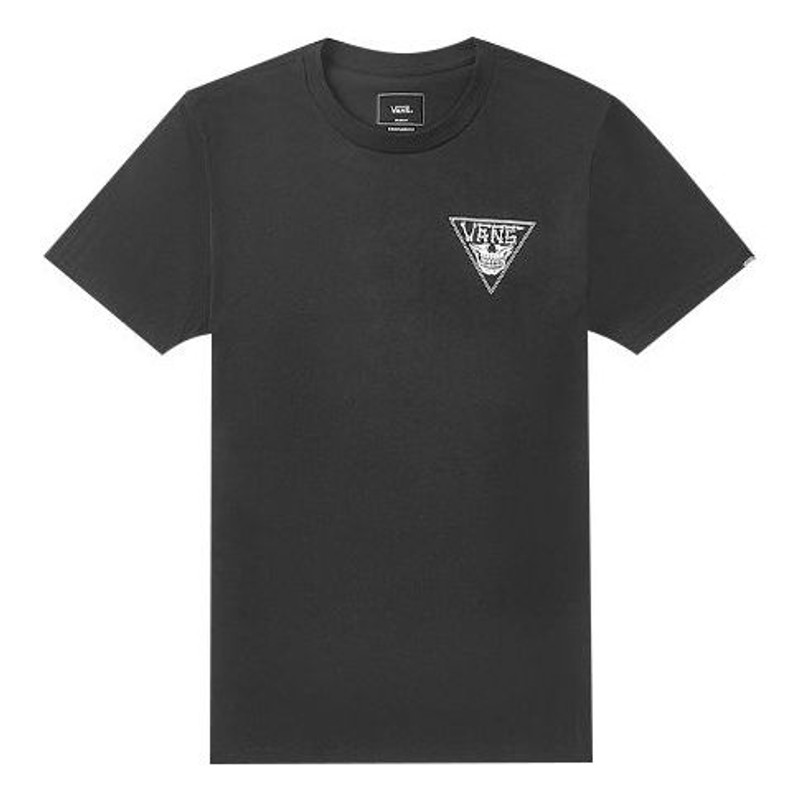 Vans Triangle Skeleton Printing Short Sleeve Couple Style Black VN0A54IJBLK - 1