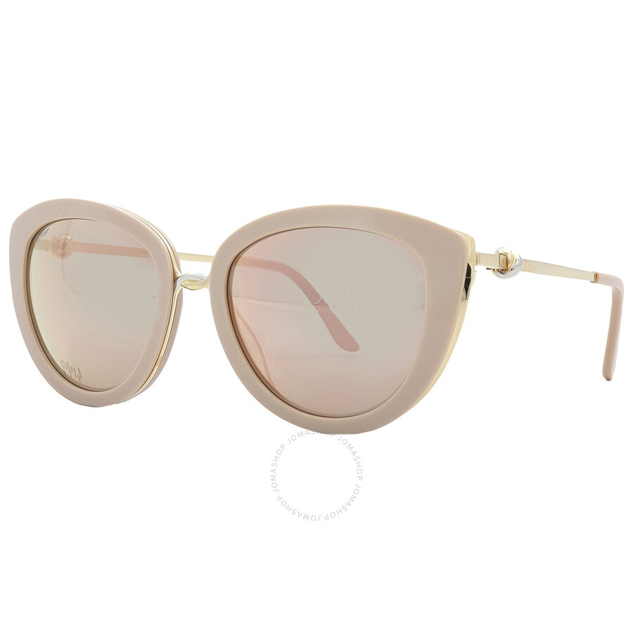 Cartier Brown Rose Gold Mirror Cat Eye Ladies Sunglasses CT0247S 004 54 - 3