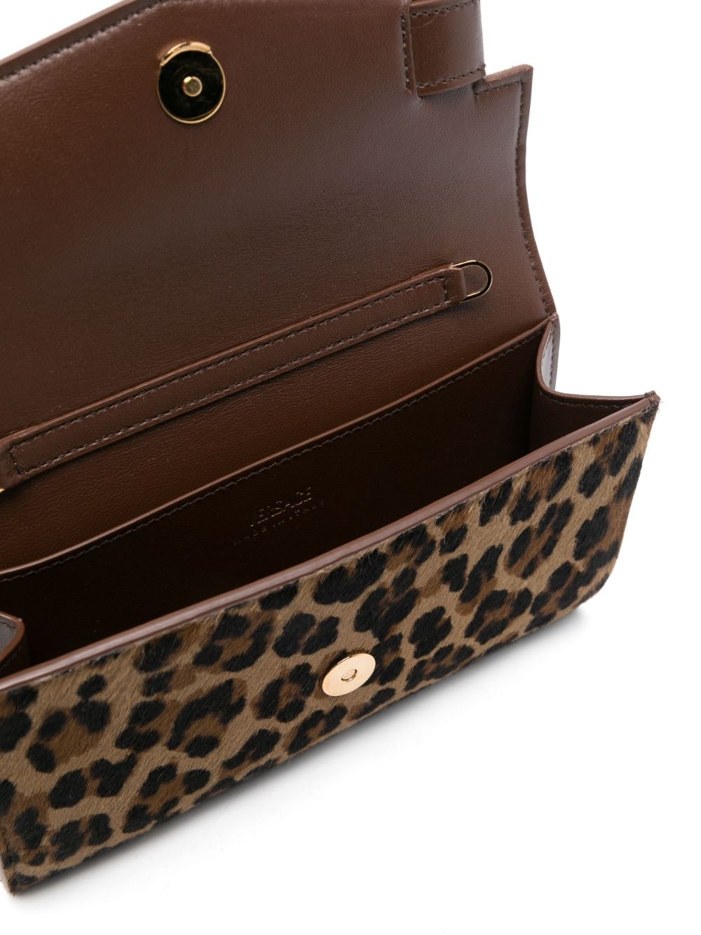 leopard-print clutch bag - 5