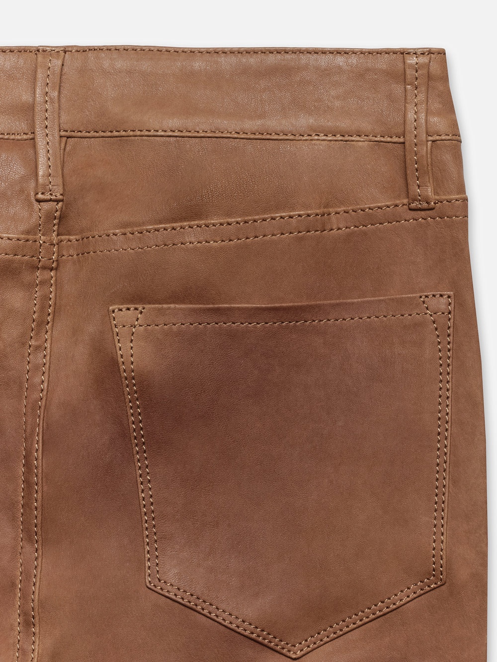 Leather Le Crop Mini Boot in Tobacco - 3