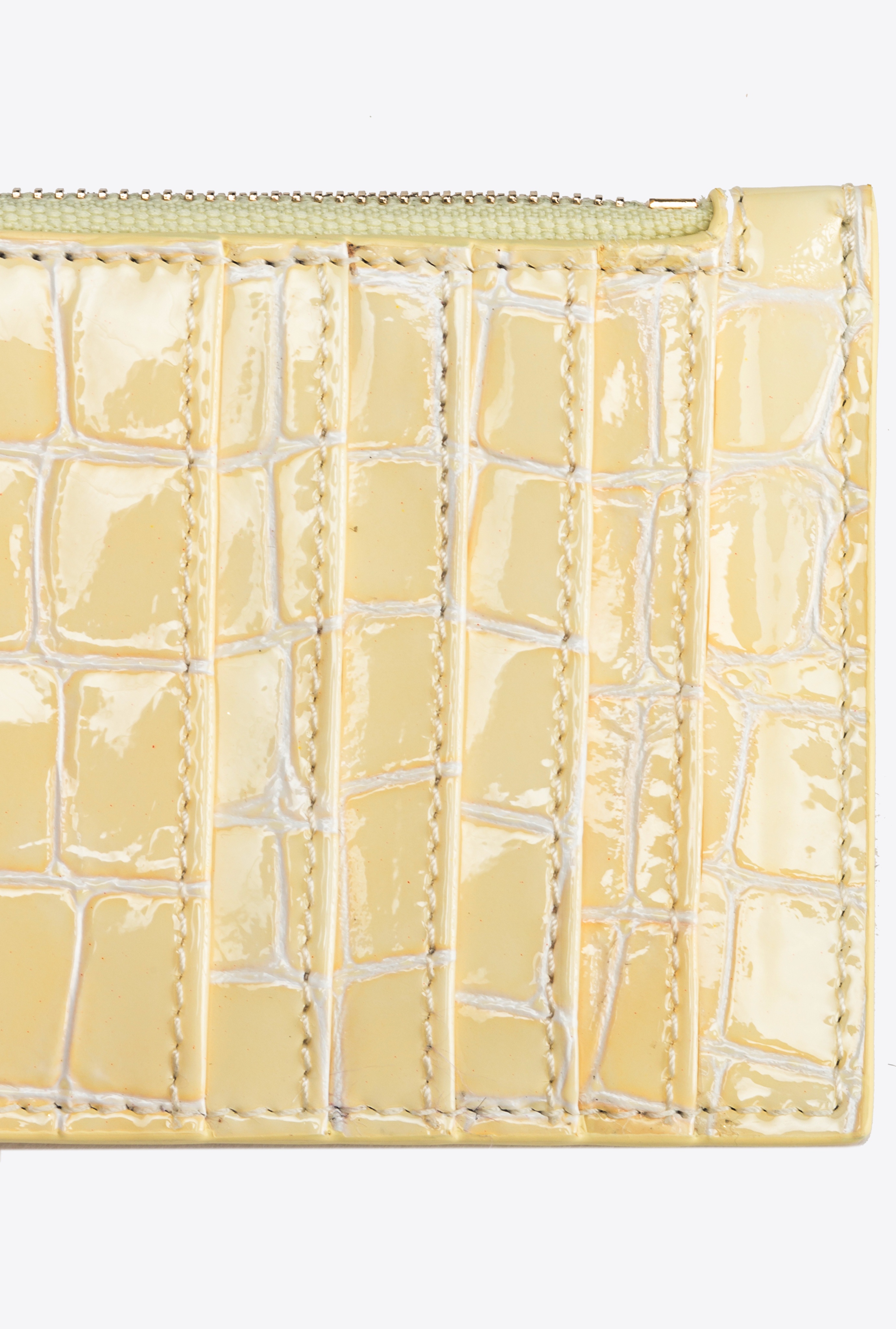 PINKO GALLERIA SHINY CROC-PRINT CARD HOLDER - 4