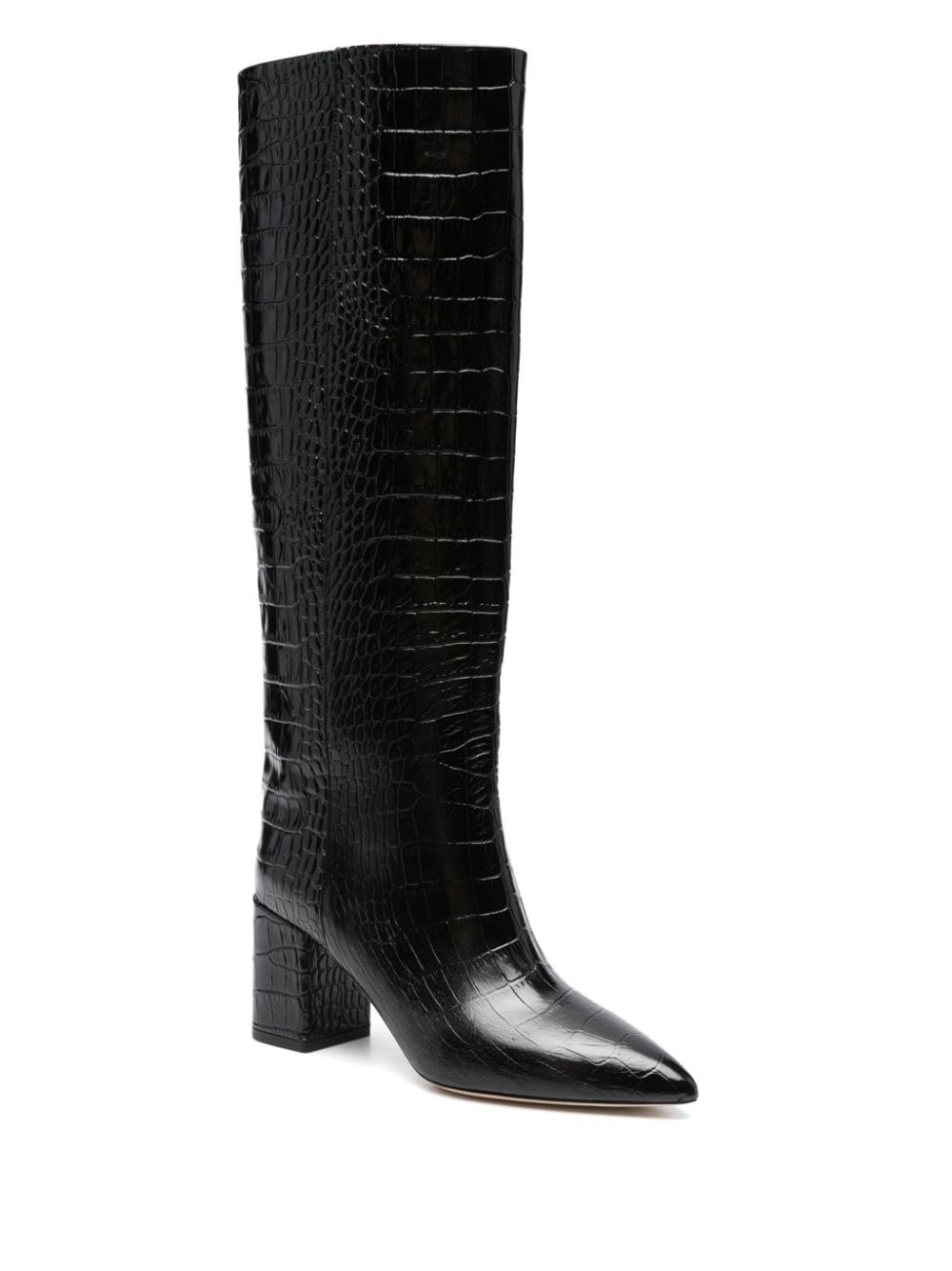 Anja 70mm crocodile-embossed boots - 2
