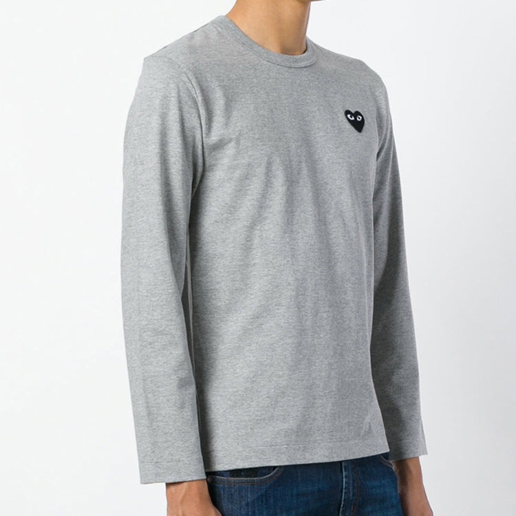 COMME des GARCONS PLAY Long Sleeves Logo Tee 'Grey' AZ-T122-051-1 - 2