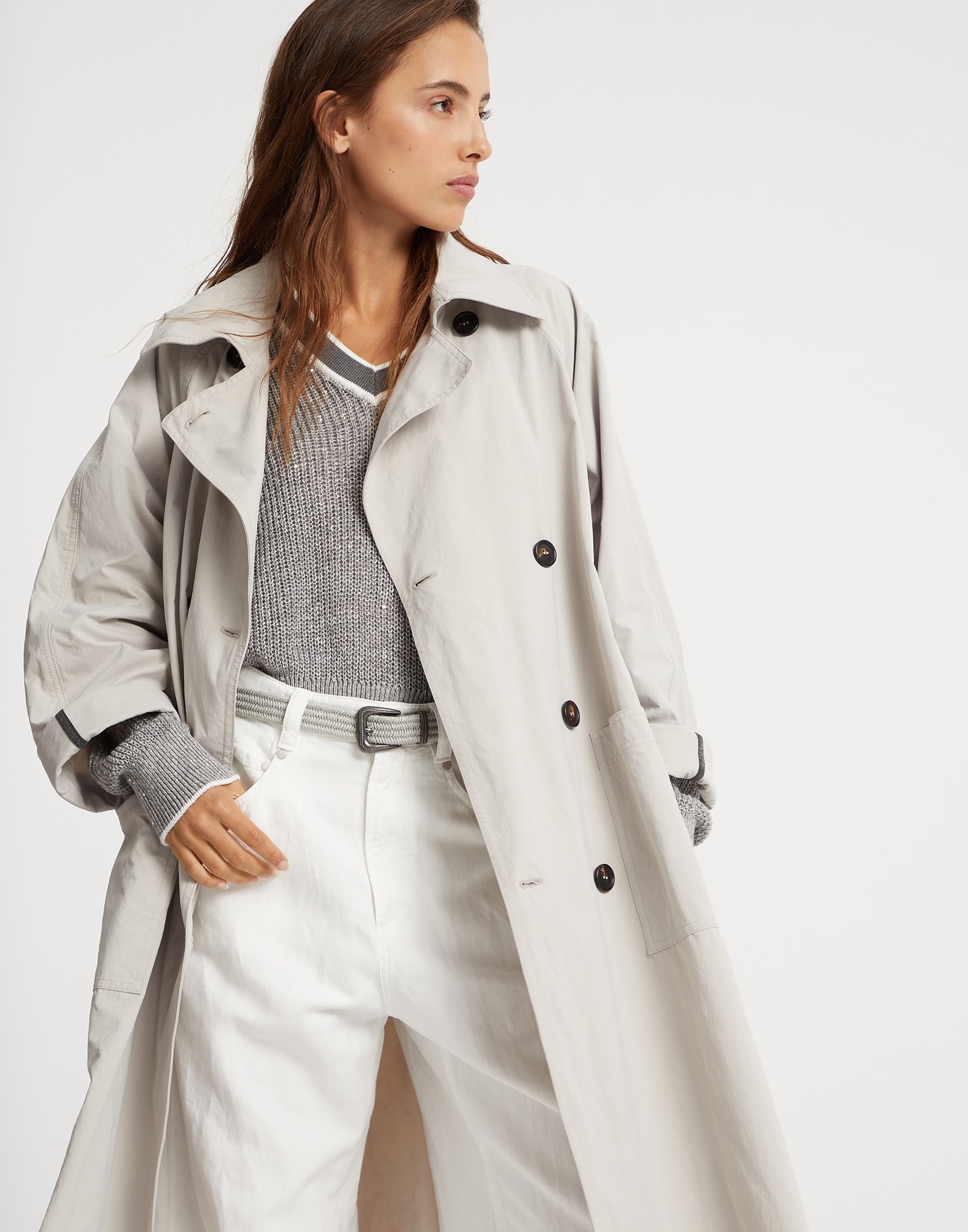 Techno canvas coat with shiny details - 4