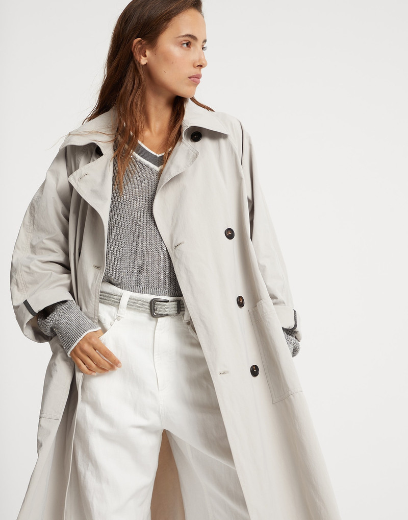 Techno canvas coat with shiny details 4