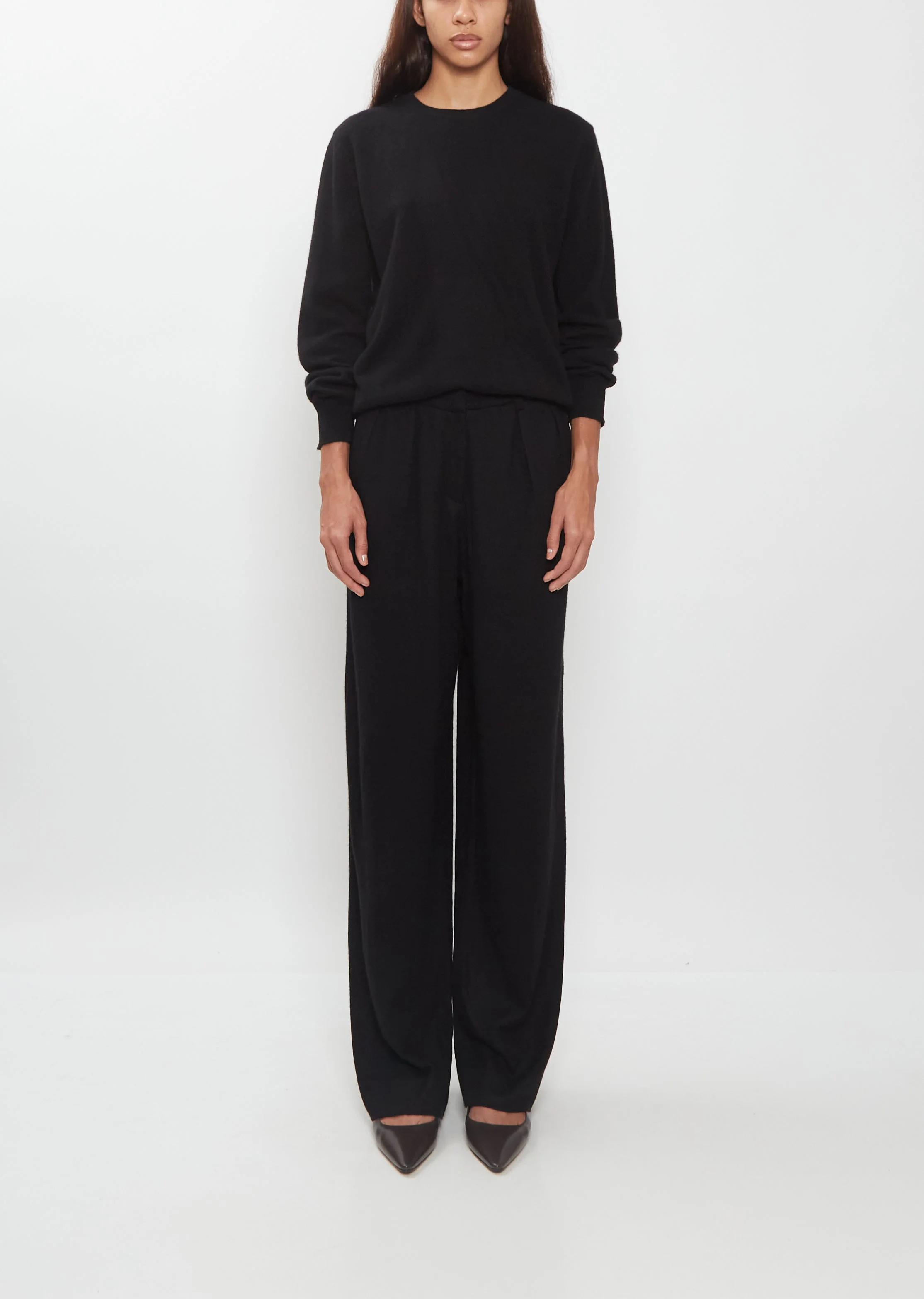 Pleated Cashmere Pants - 1