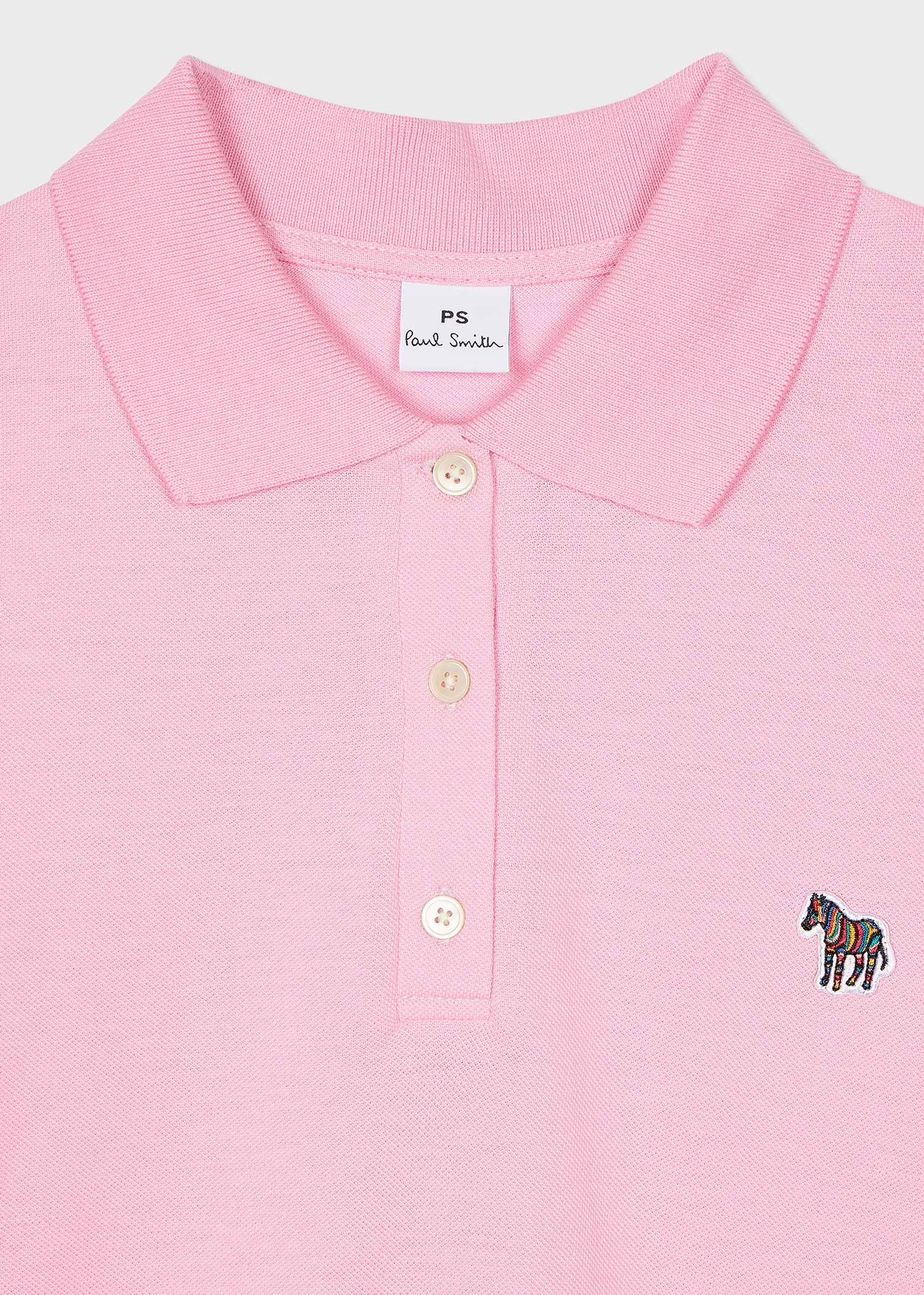 Women's Dusky Pink Zebra Polo Shirt - 2