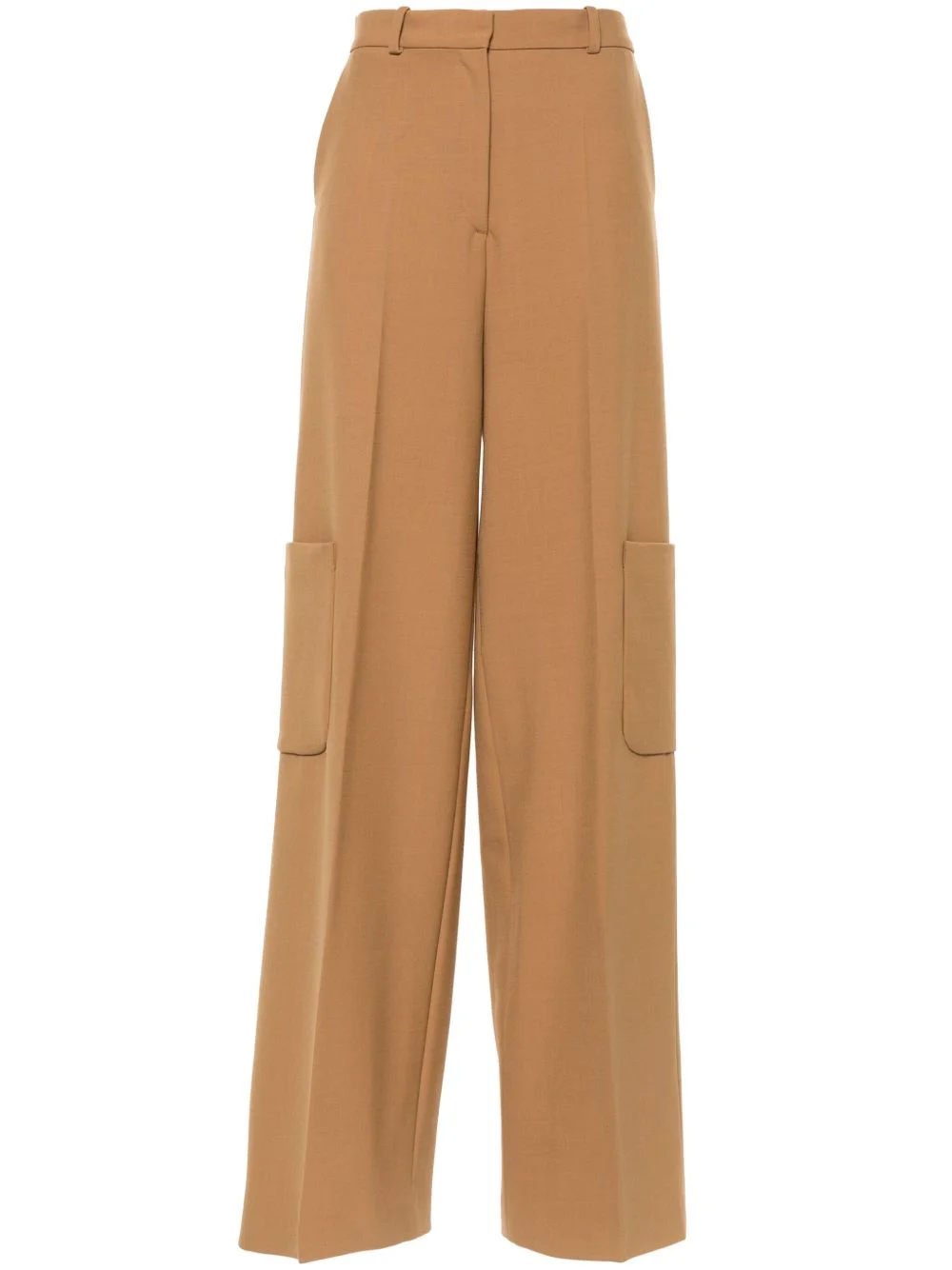 cargo-pockets wide-leg trousers - 1