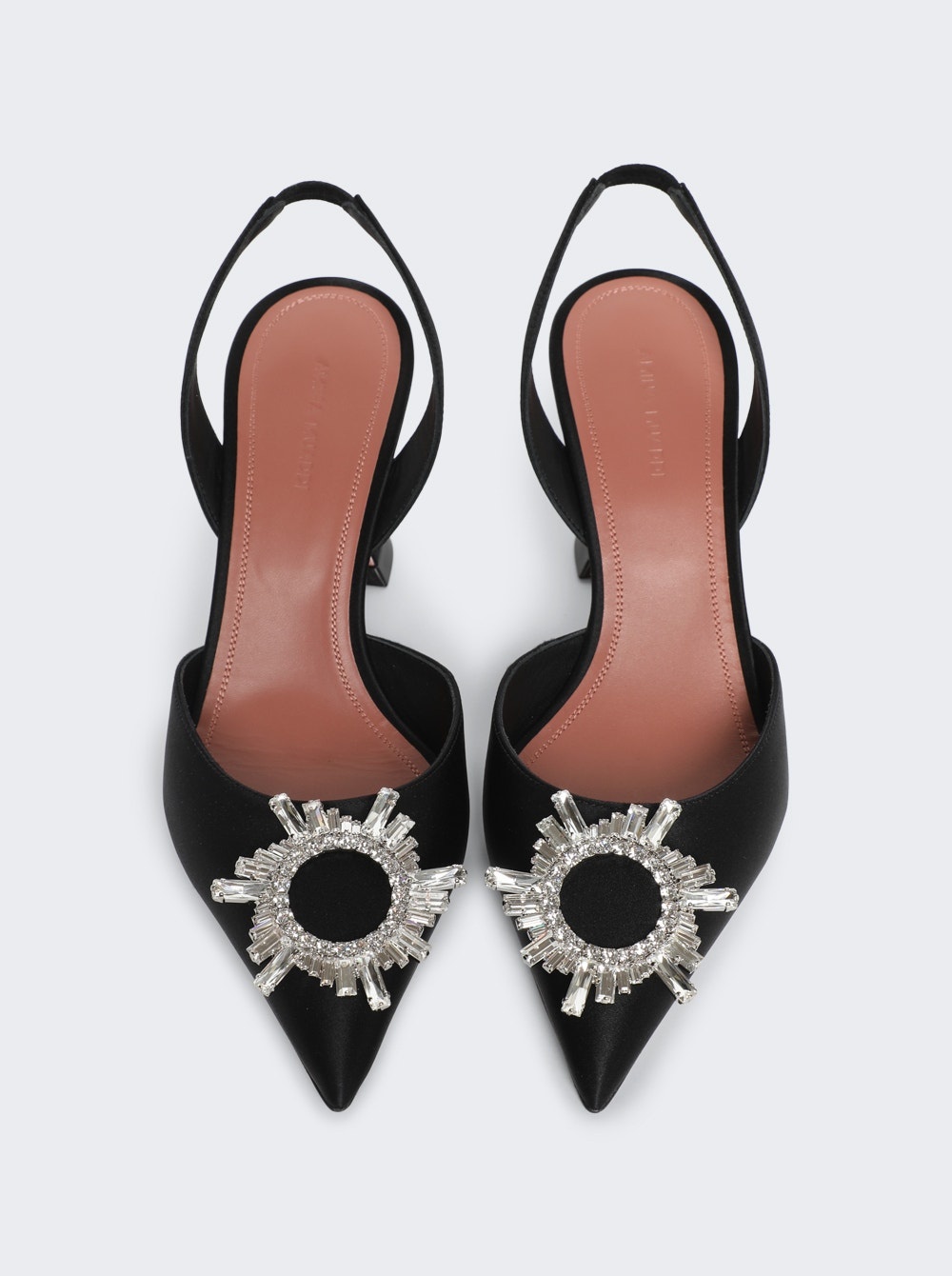 Begum Satin Slingback Pumps Black - 3