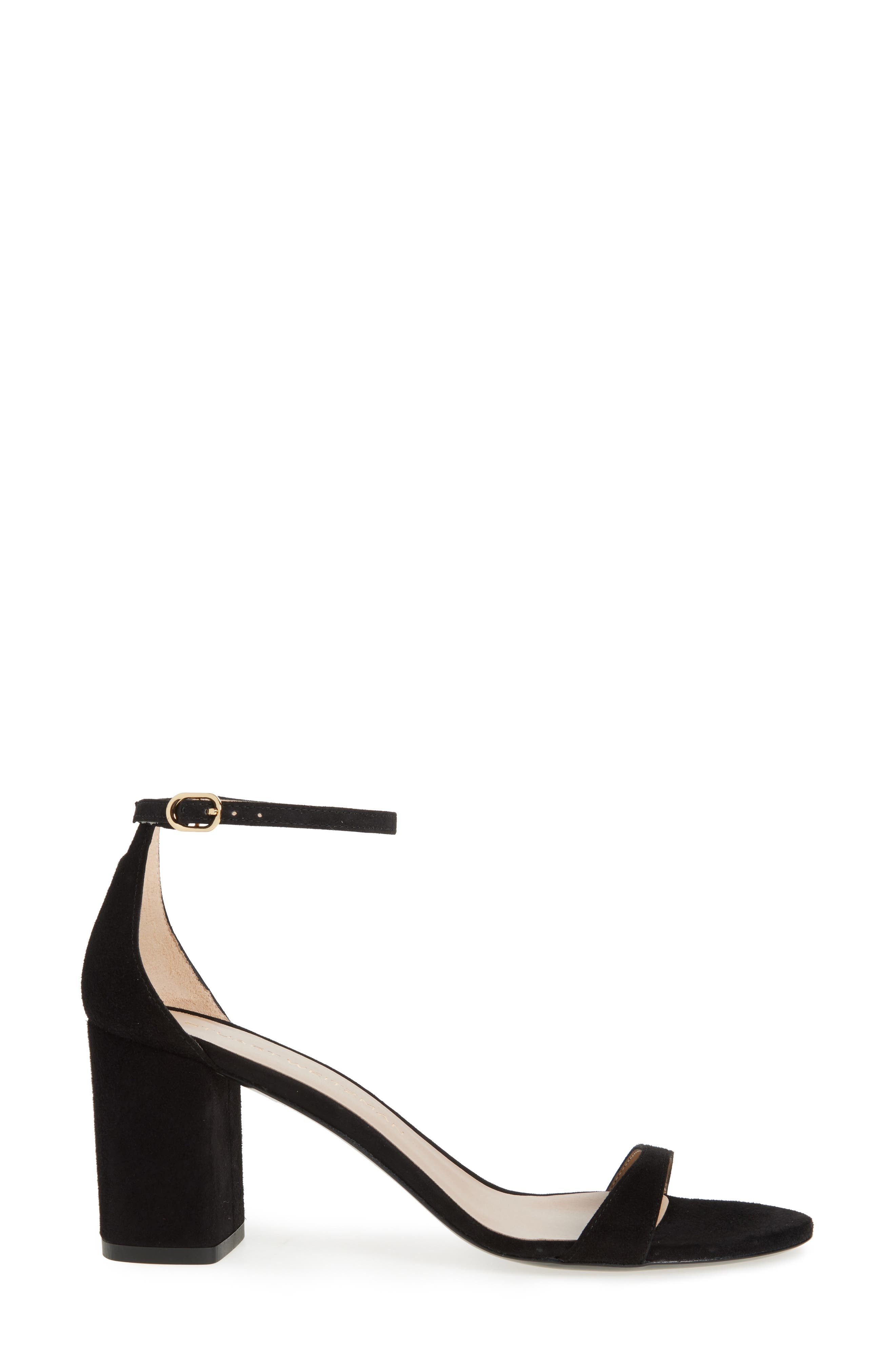 Stuart Weitzman Nudistarc 75 Block Sandal in Black at Nordstrom - 3
