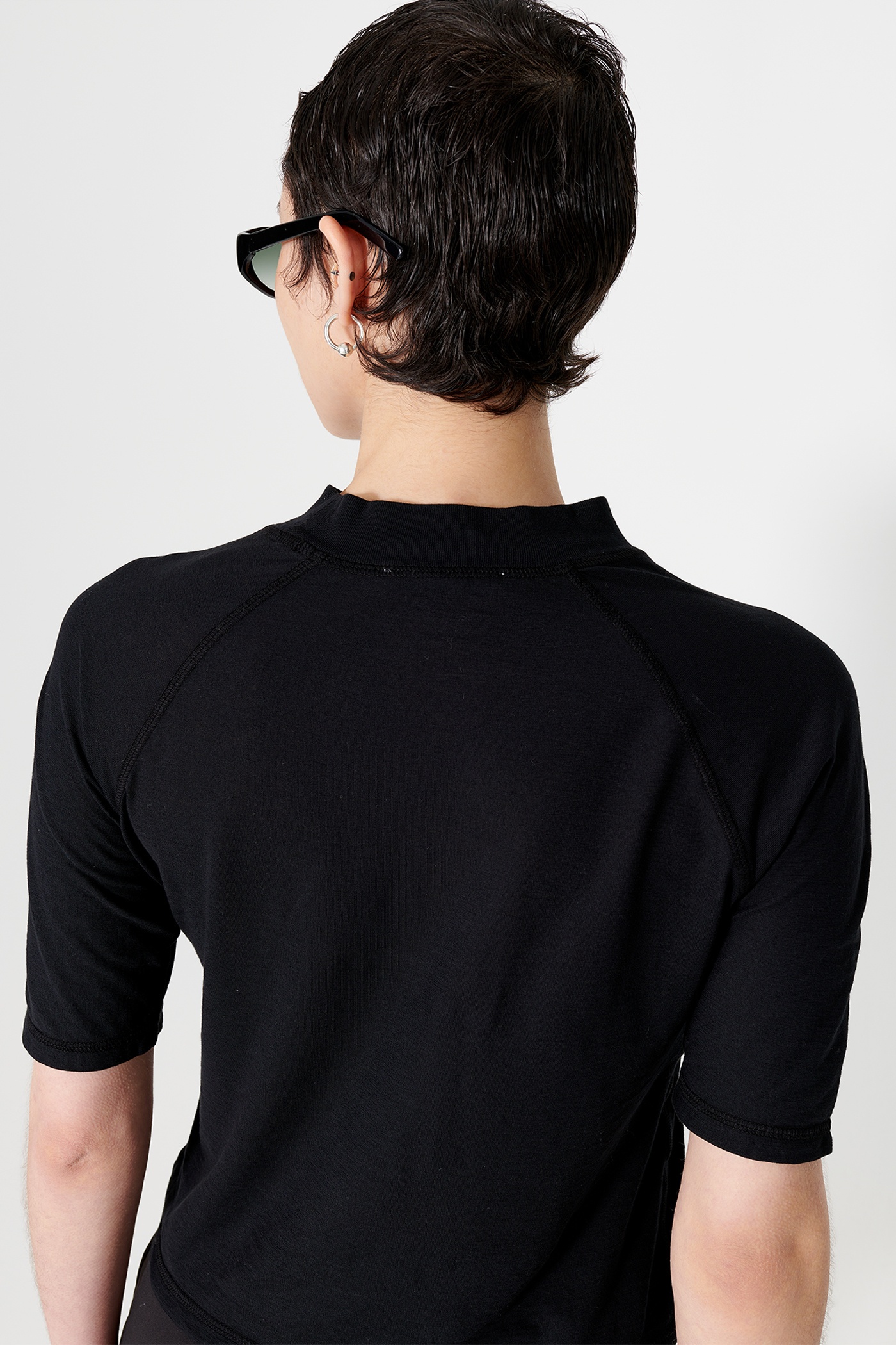 Raglan Turtle Top Black Dry Crepe - 5