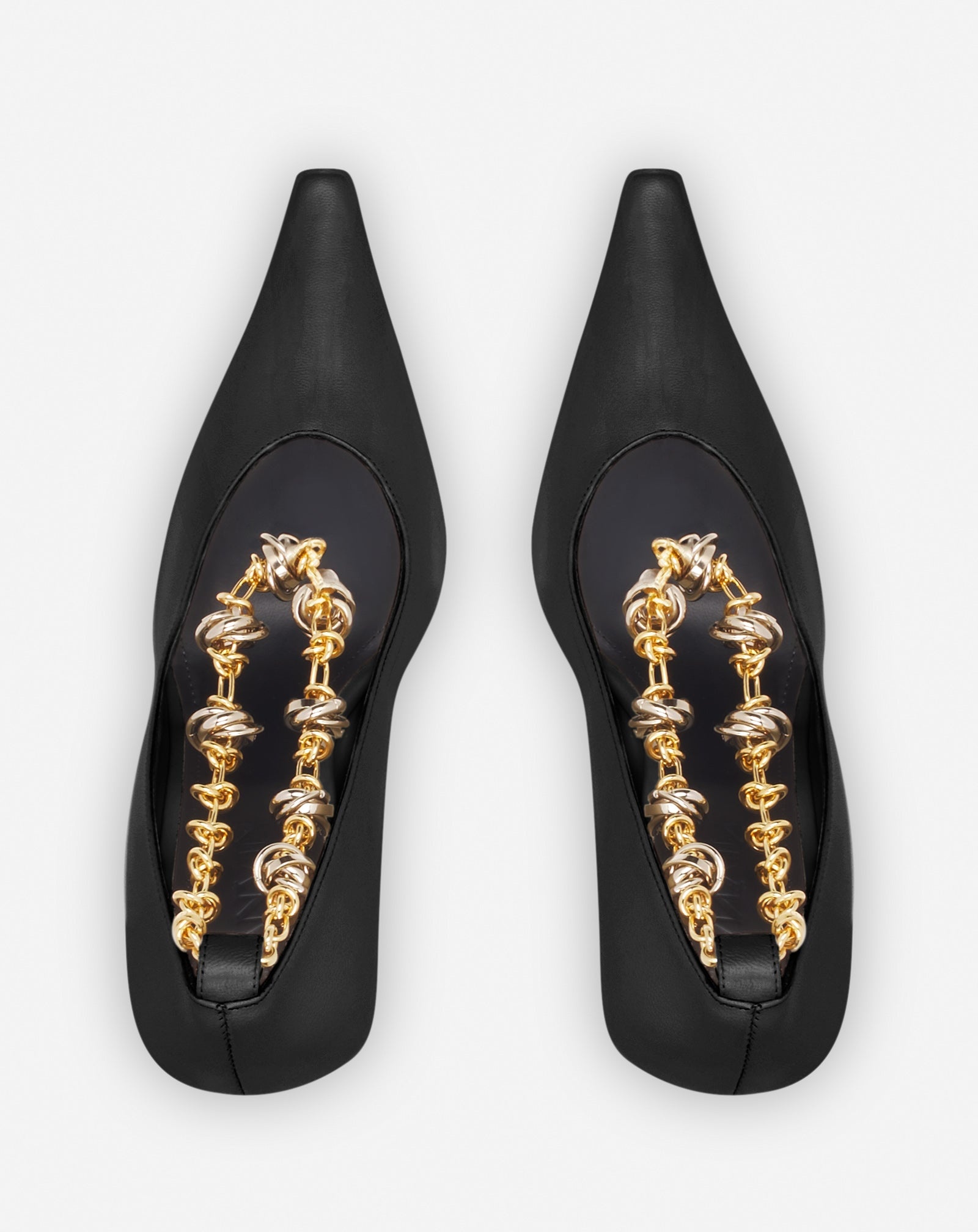 SWING LEATHER PUMPS WITH CHAIN - 3