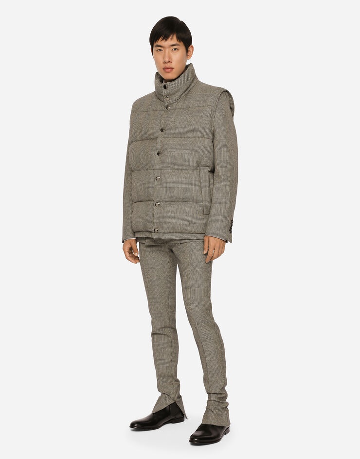 Quilted check wool vest - 5