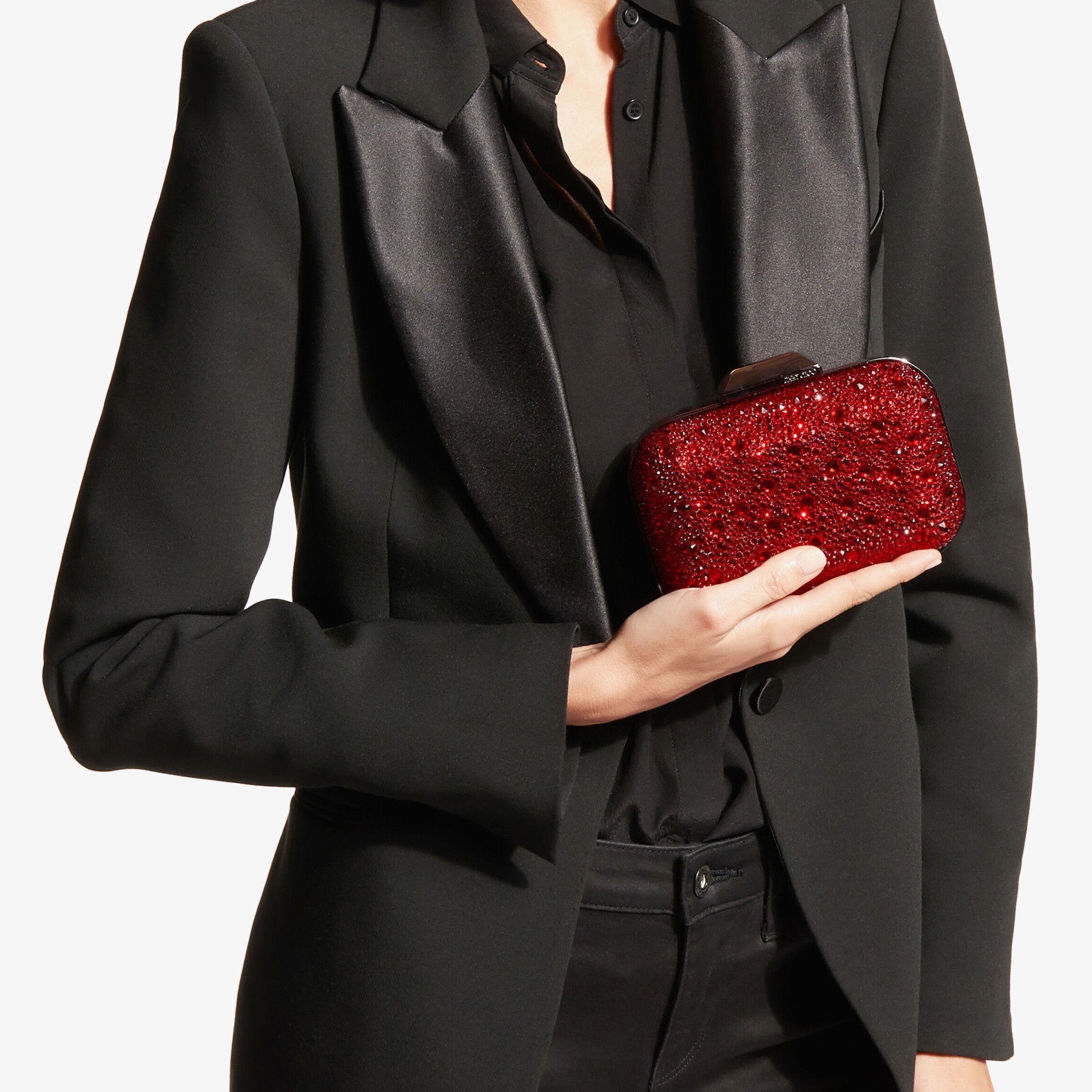 Cloud
Red Crystal Covered Clutch Bag - 2