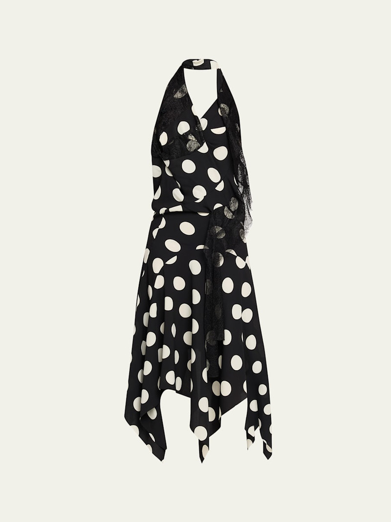 Polka Dot Halter Midi Dress 1