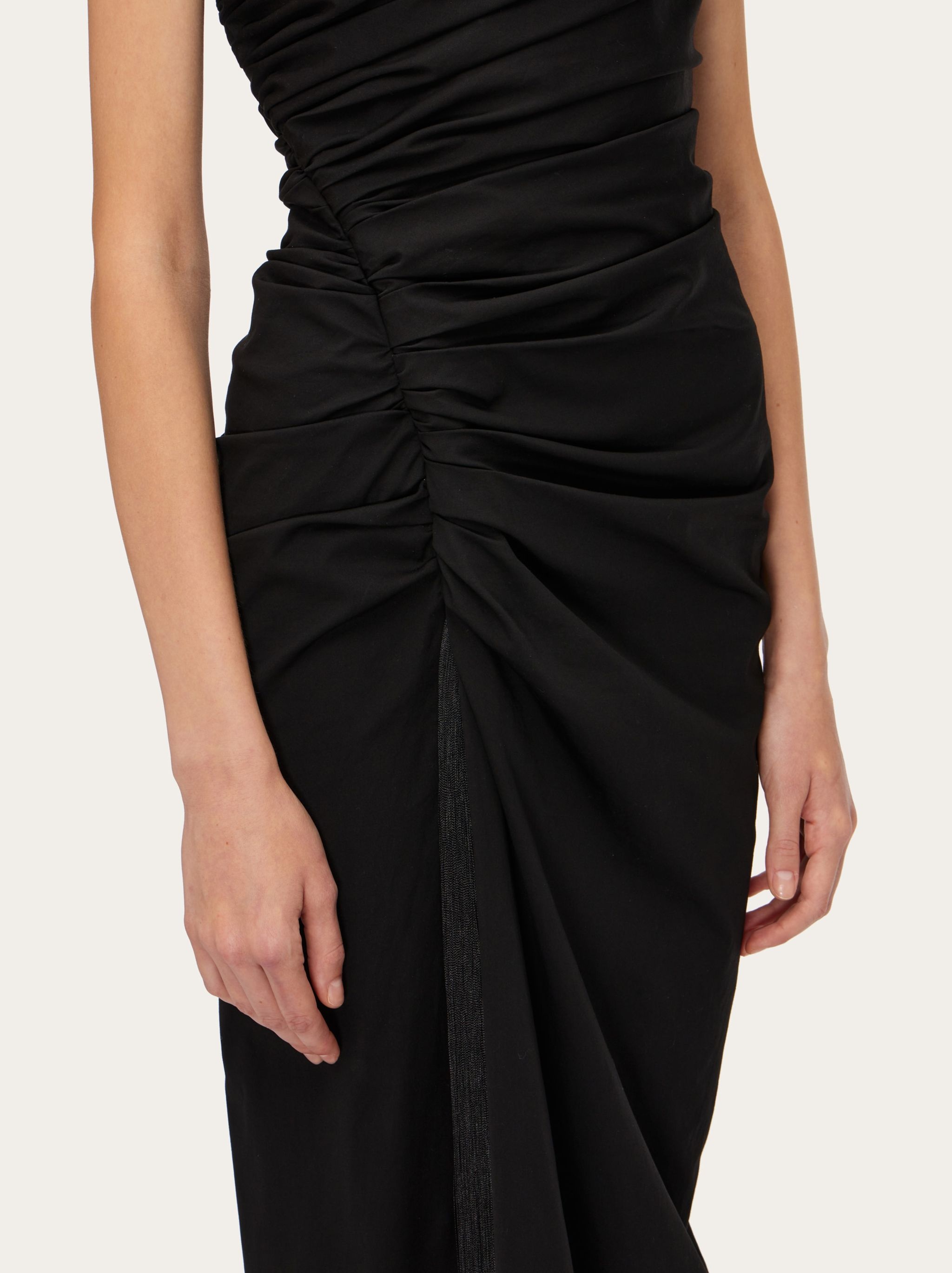 Halterneck dress with gathered front - 8