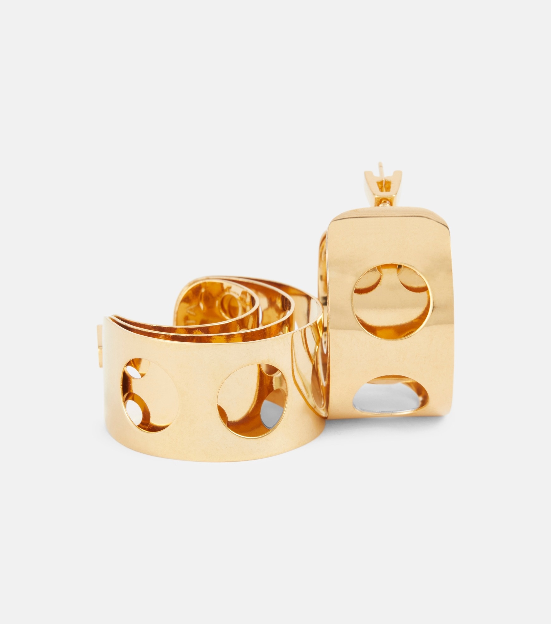 Cutout hoop earrings - 4
