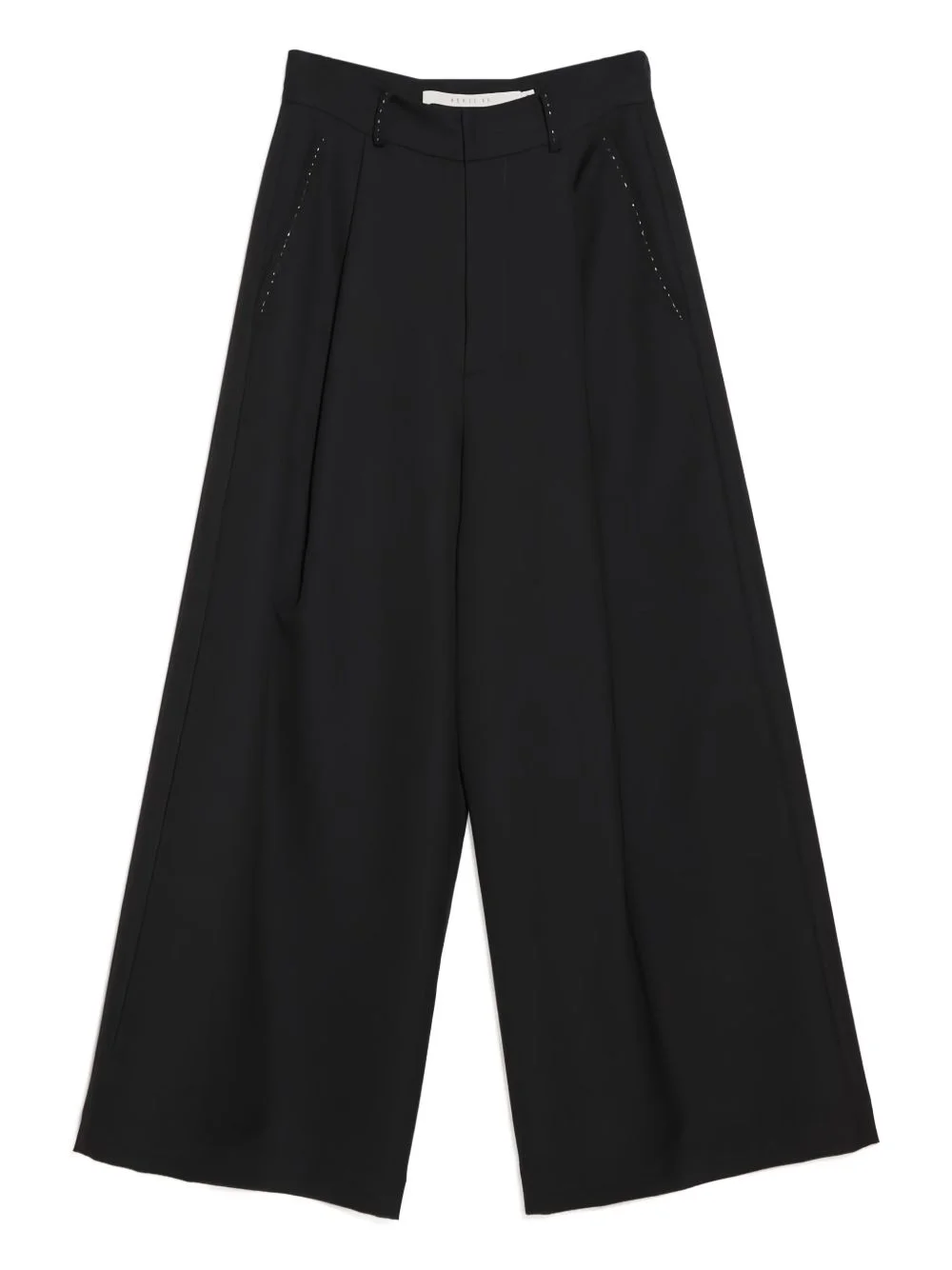 pleated wide-leg trousers - 1