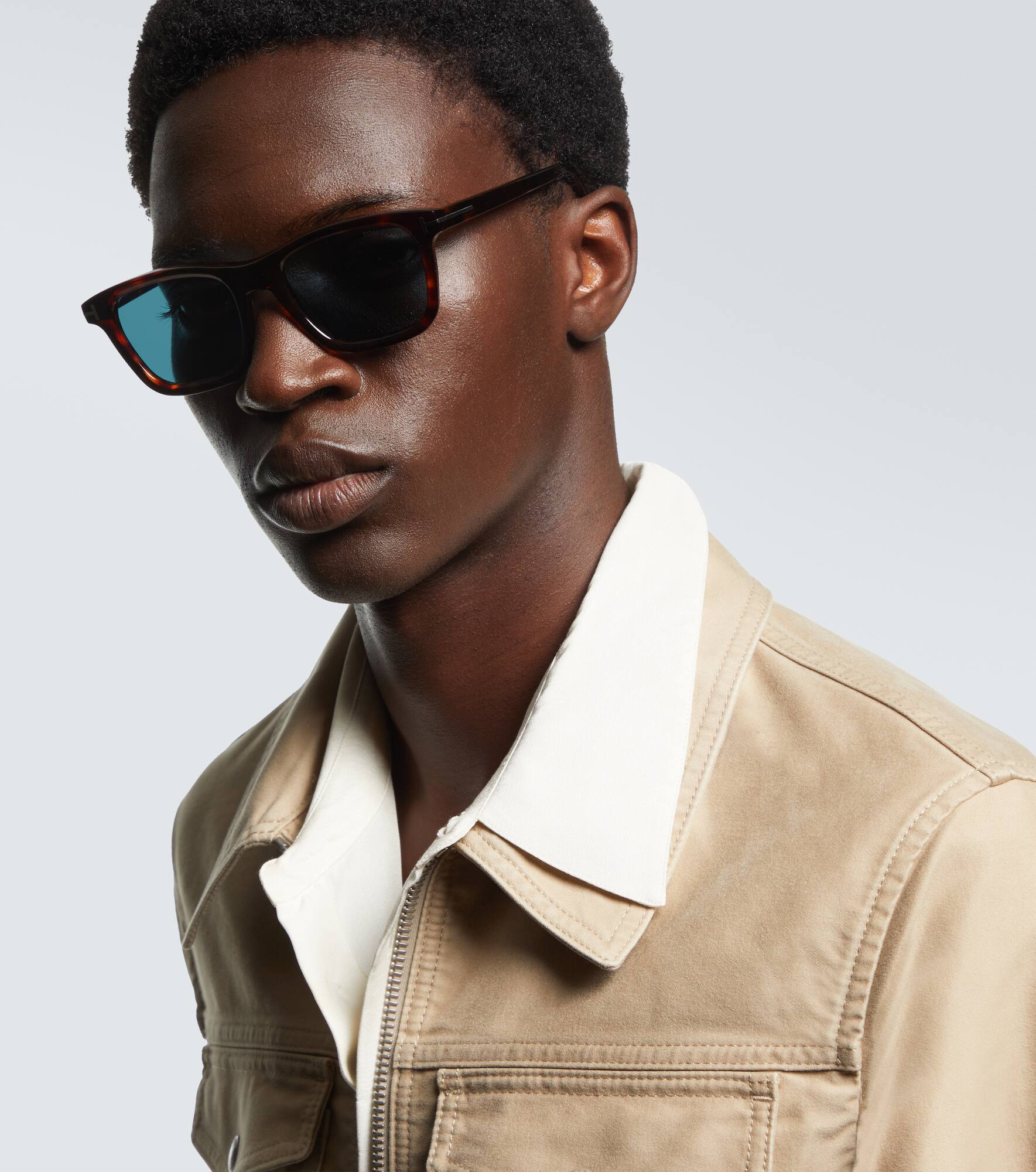 Barron logo square sunglasses - 3