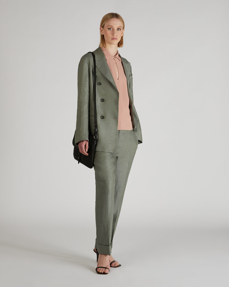Regular fit linen trousers 5