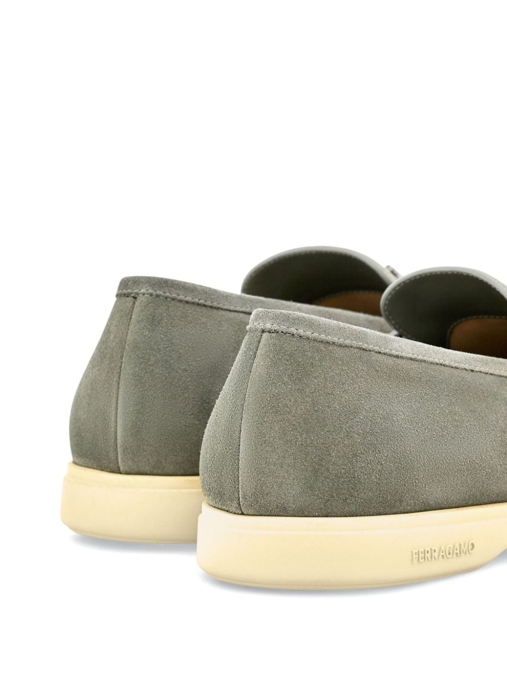 Gancini suede loafers - 3