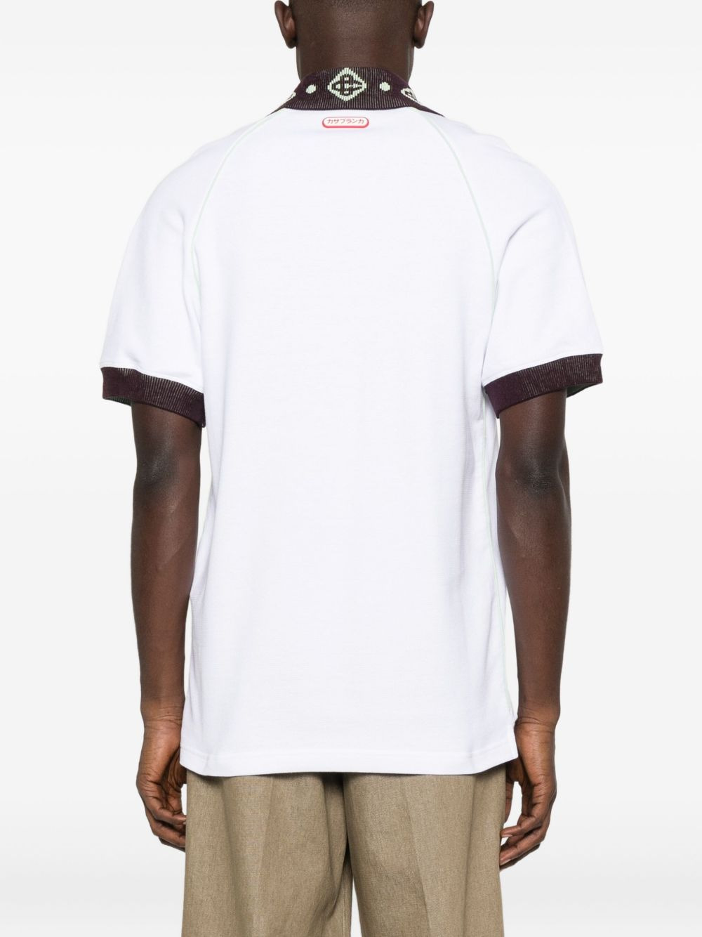 logo-patch polo shirt - 3