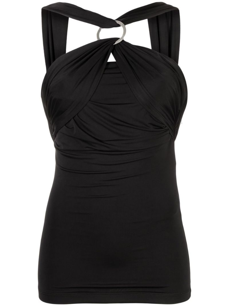 ruched halterneck dress - 1