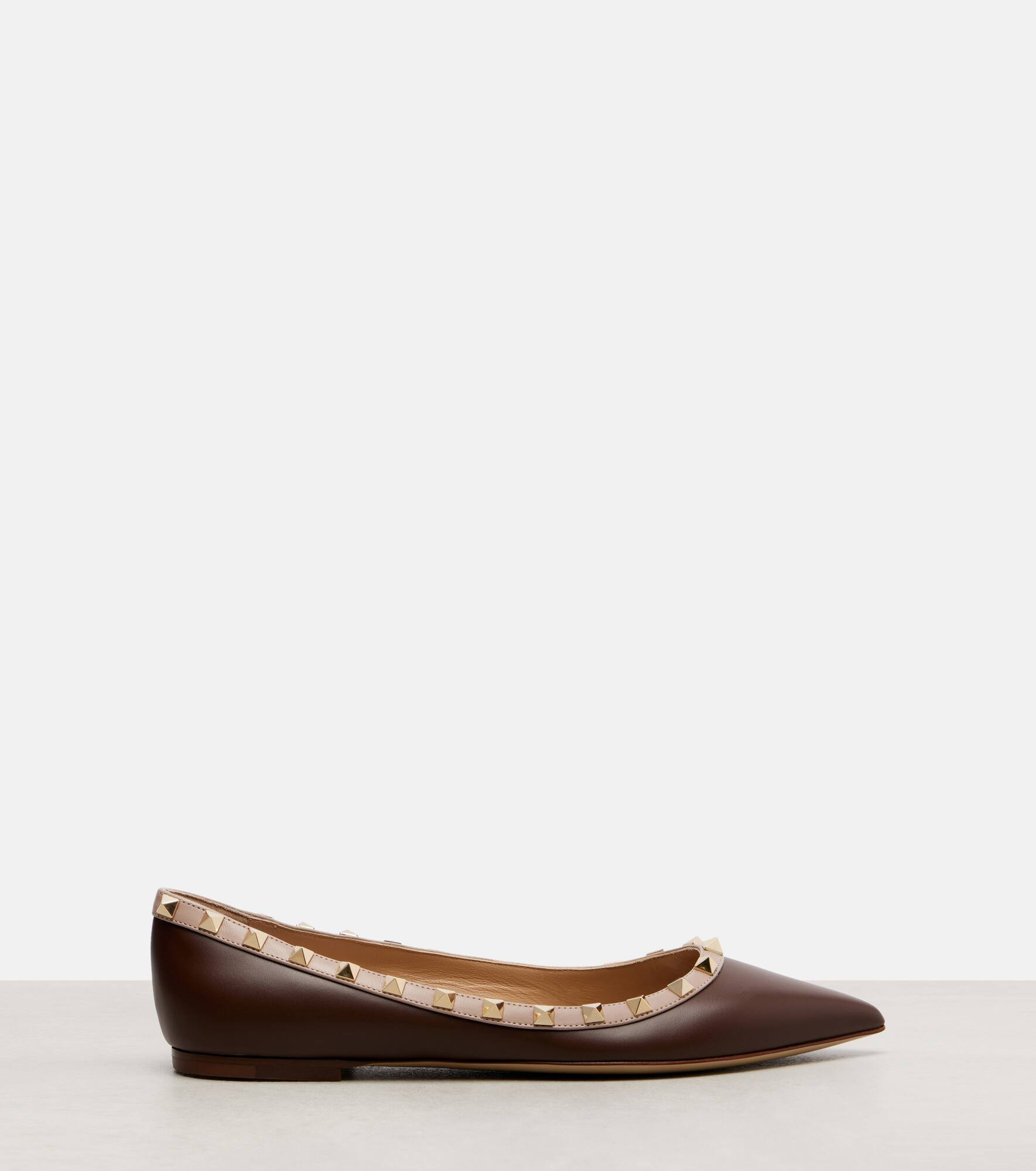 Rockstud leather ballet flats - 4