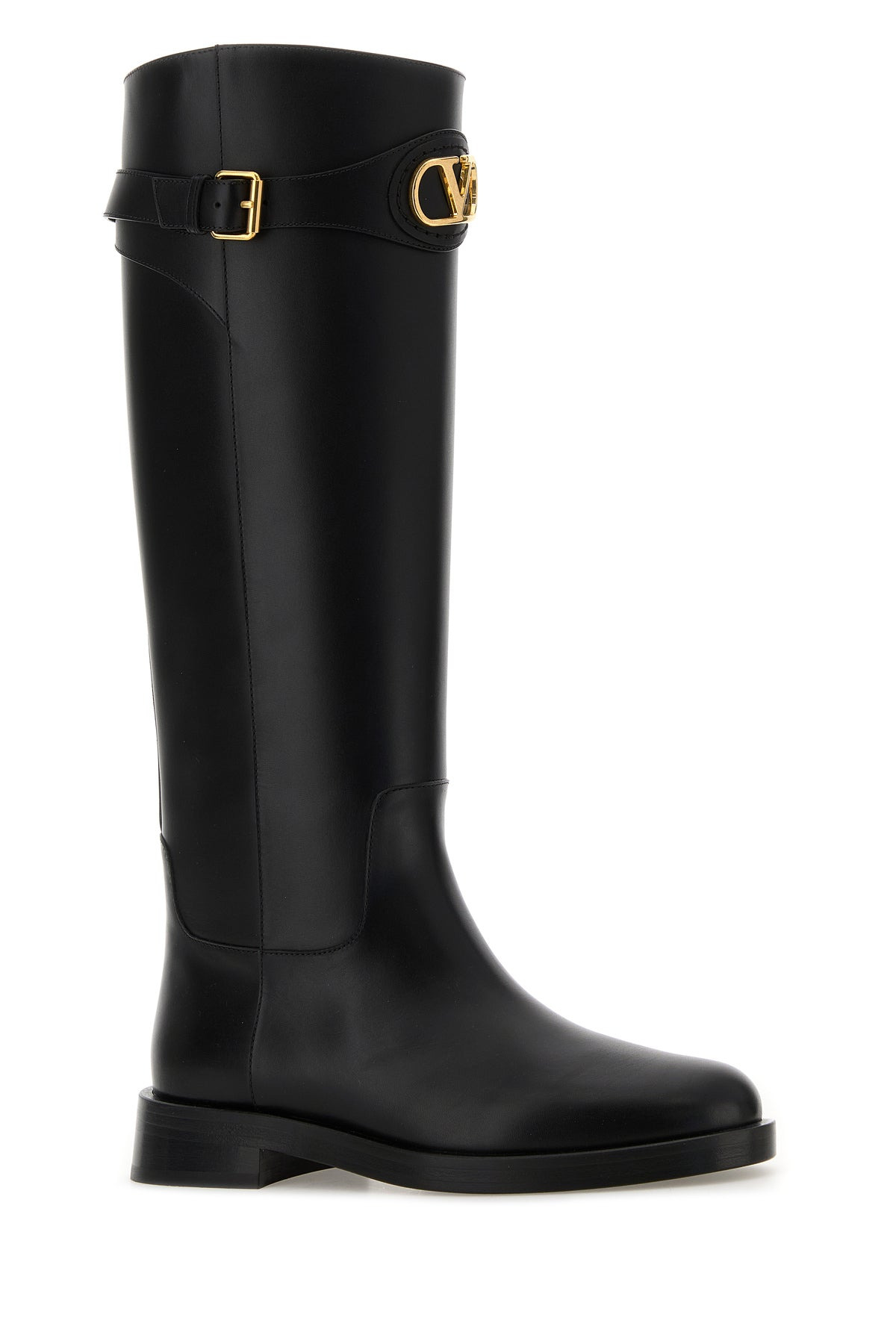 Black leather VLogo Signature boots - 2