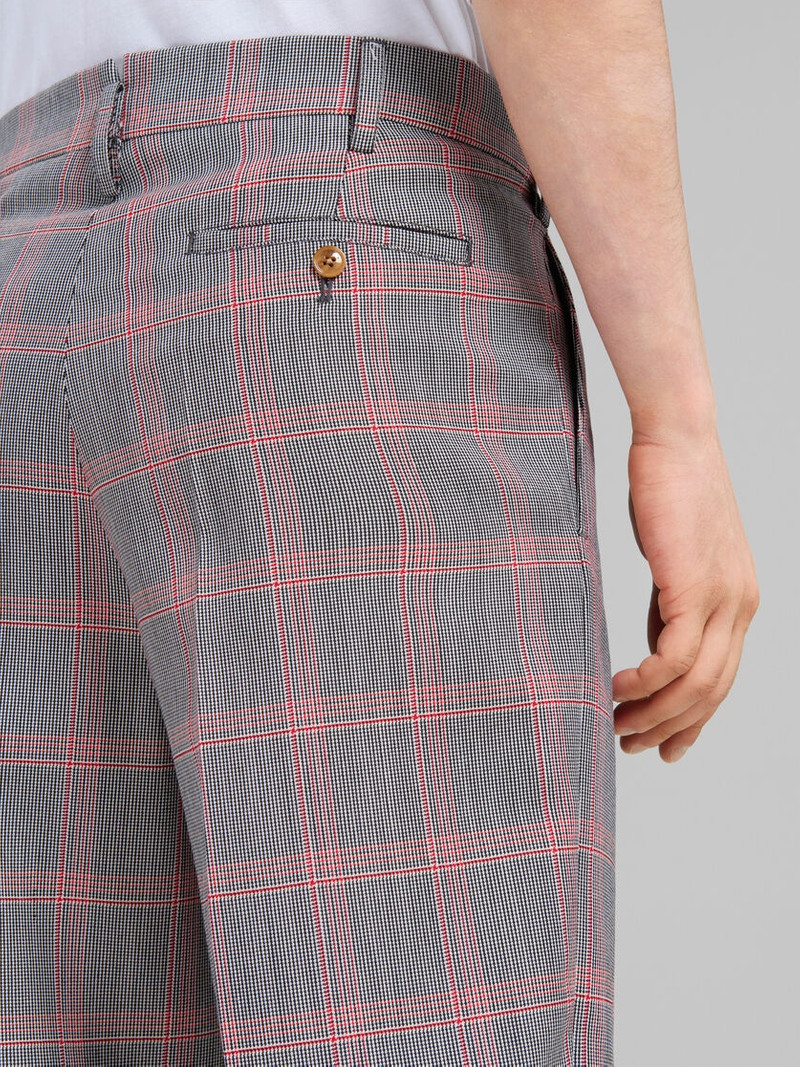 ORANGE CHECKED TECH WOOL CHINOS 4