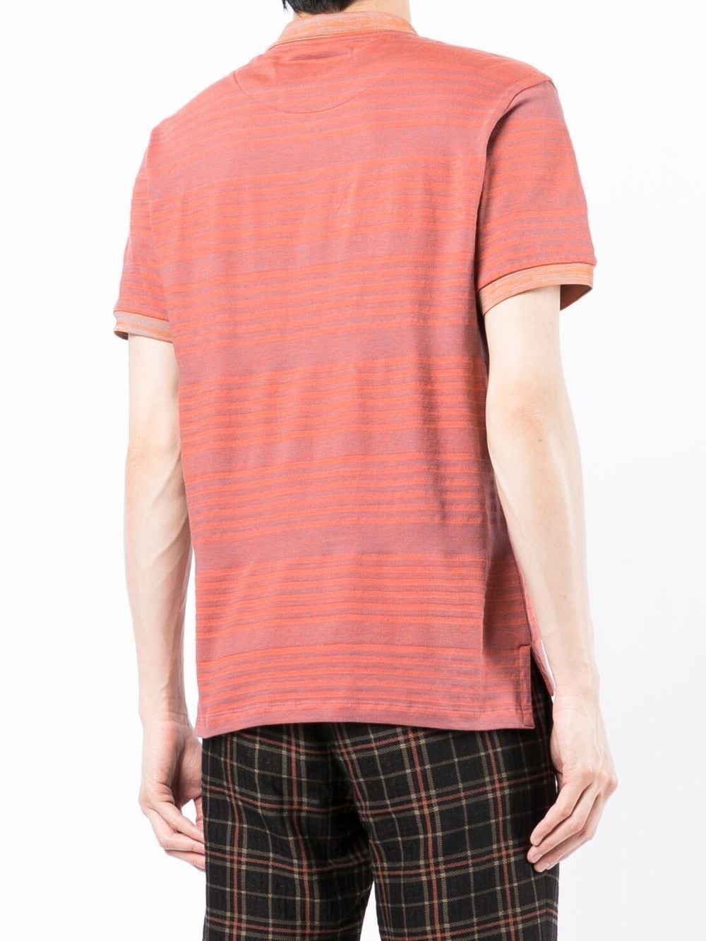 striped short-sleeve polo shirt - 4