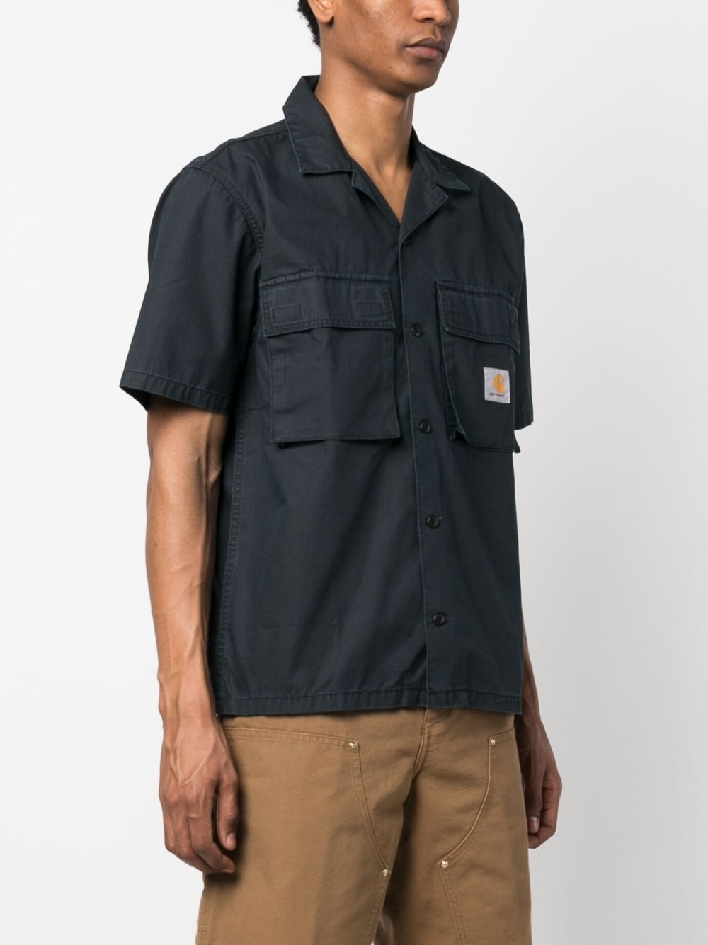 logo-patch short-sleeve shirt - 3