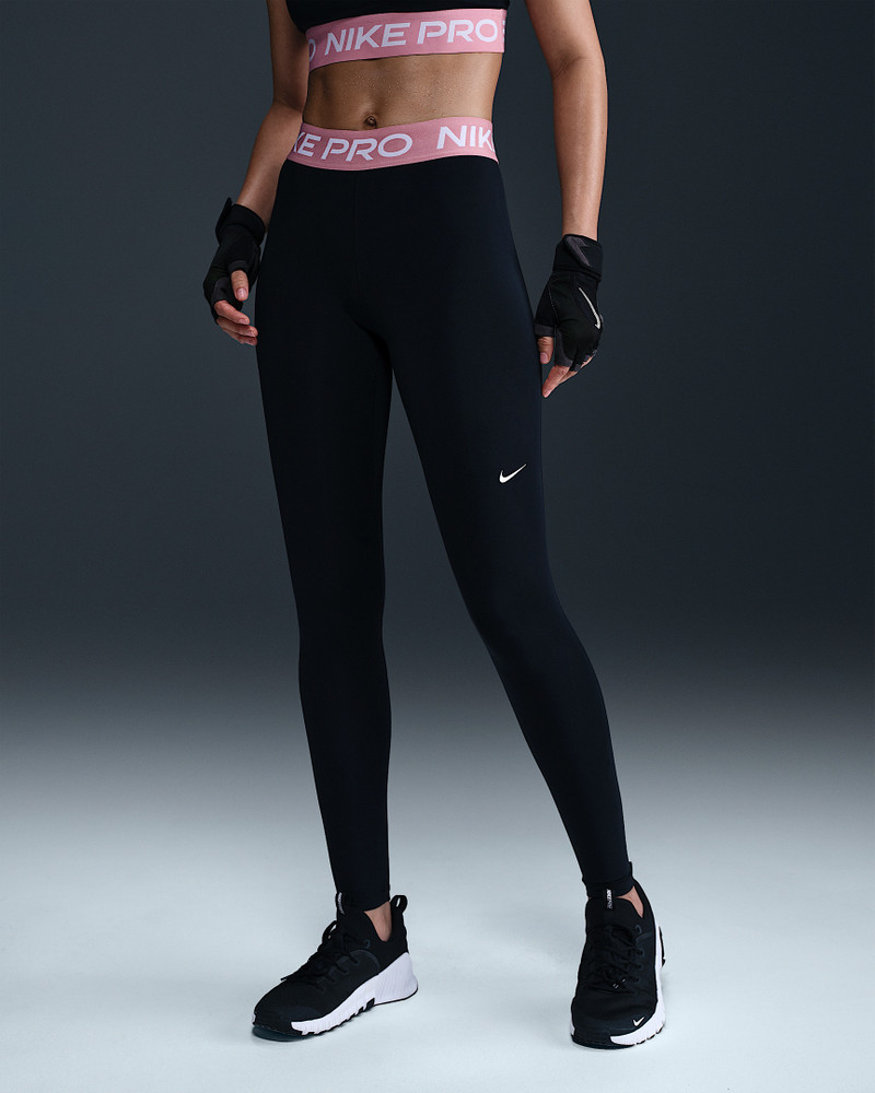 Nike Nike Pro Women's Mid-Rise Mesh-Paneled Leggings outlook