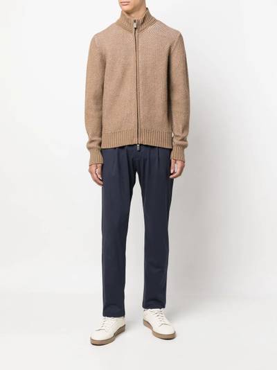 Herno suede-effect drawstring pants outlook