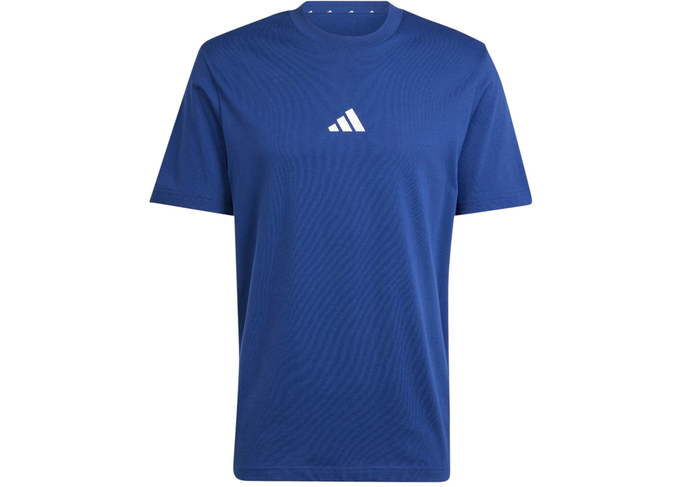 adidas Essentials Small Logo Single Jersey T-Shirt Dark Blue/White - 1