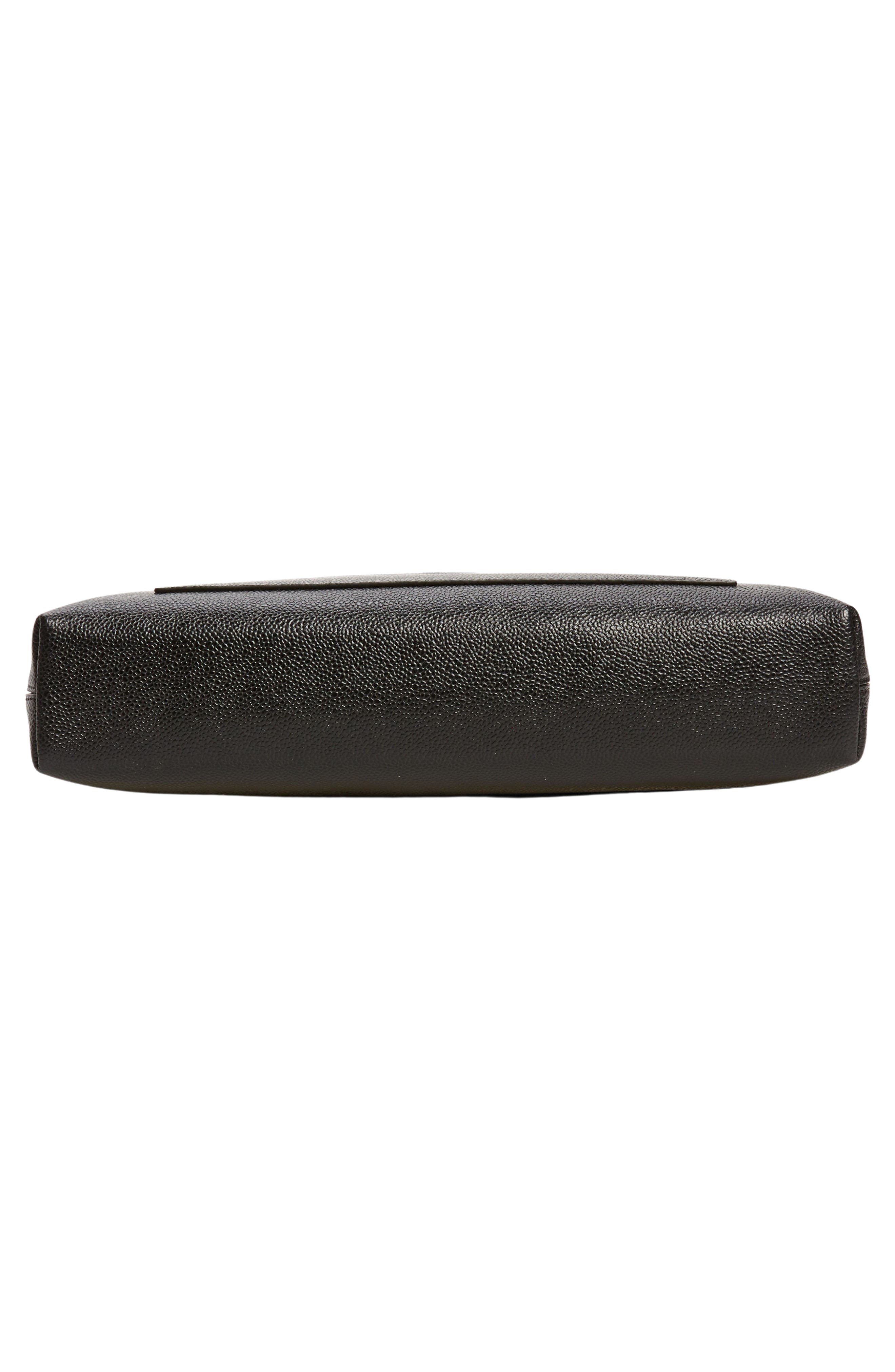 Thom Browne Slim Pebbled Leather Briefcase in Black at Nordstrom - 5