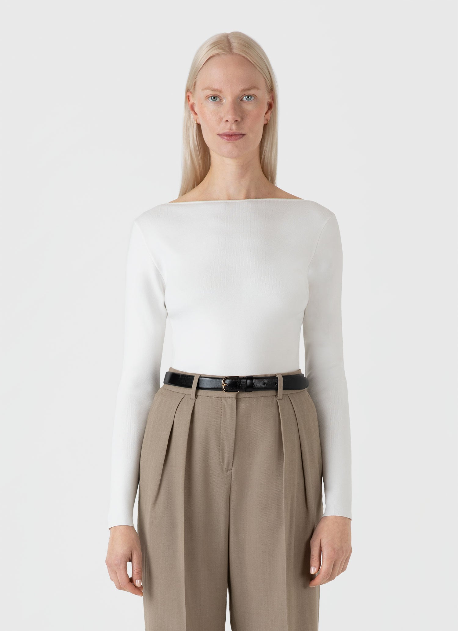 Viscose Slash Neck Top - 1