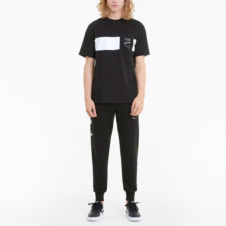 PUMA Rebel Mens Crew Neck Short Sleeve T-Shirt 'Black' 845579-01 - 3