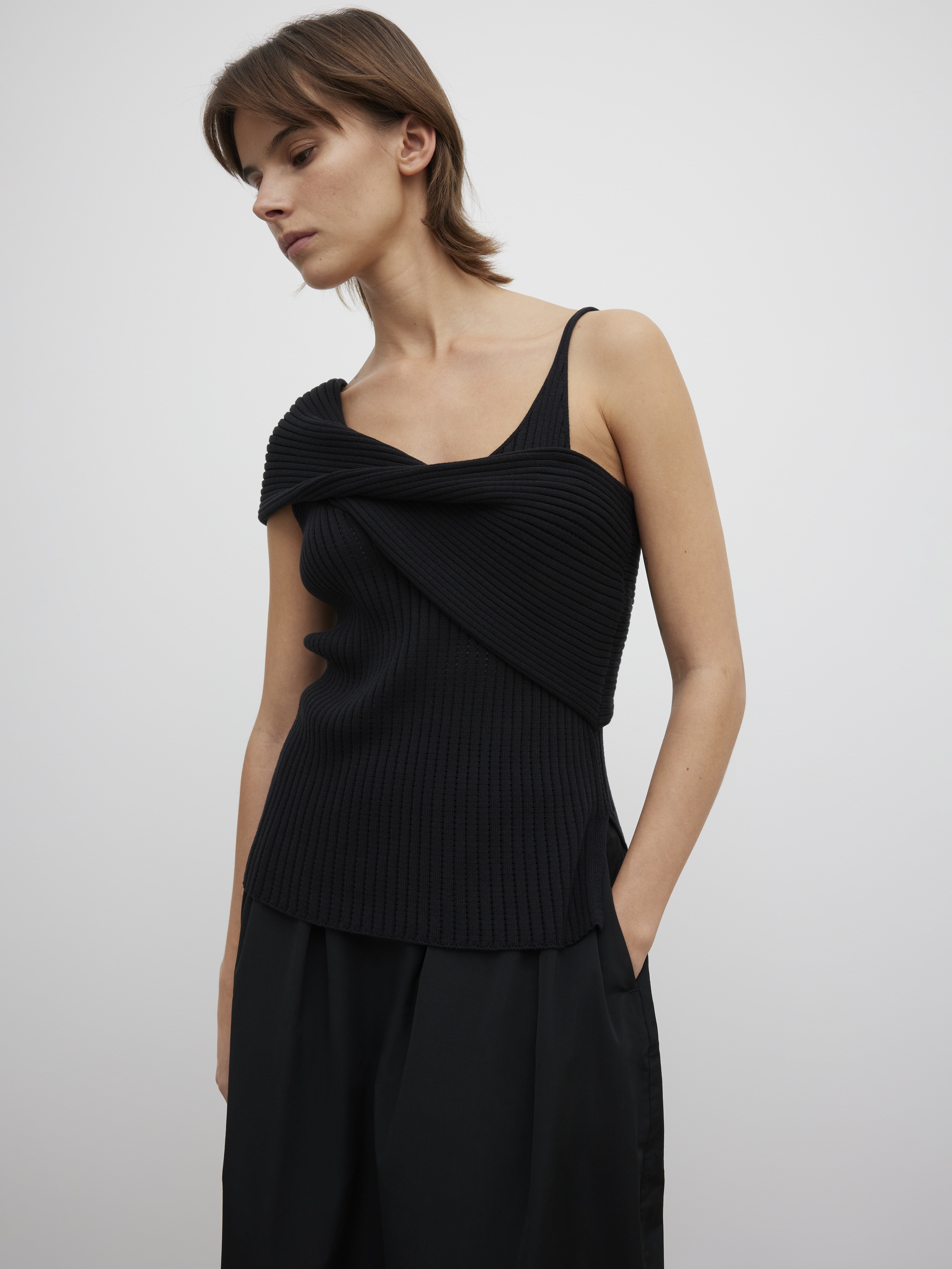 Draped knit top - 5