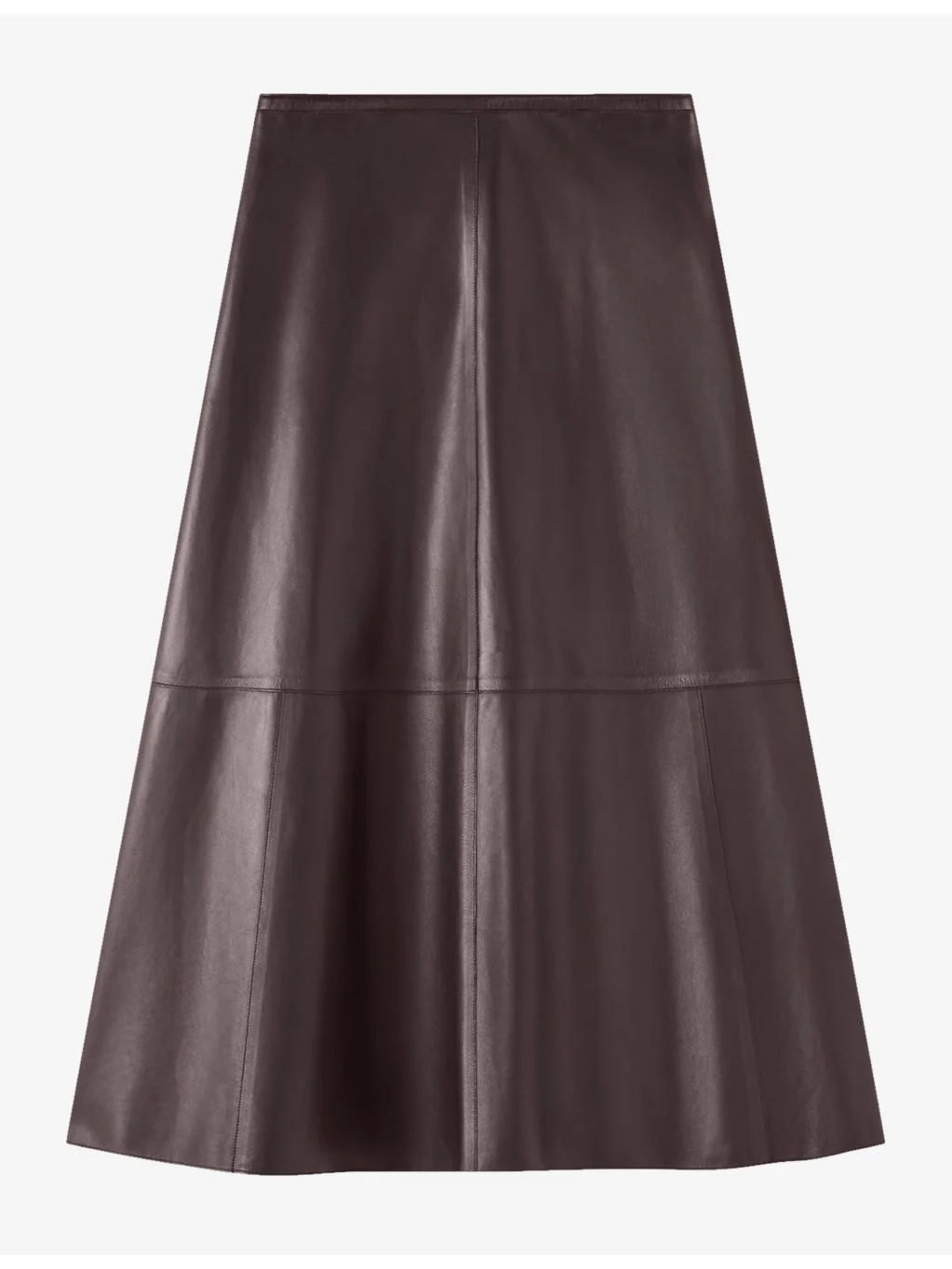 Helius A-Line Leather Midi Skirt - 1