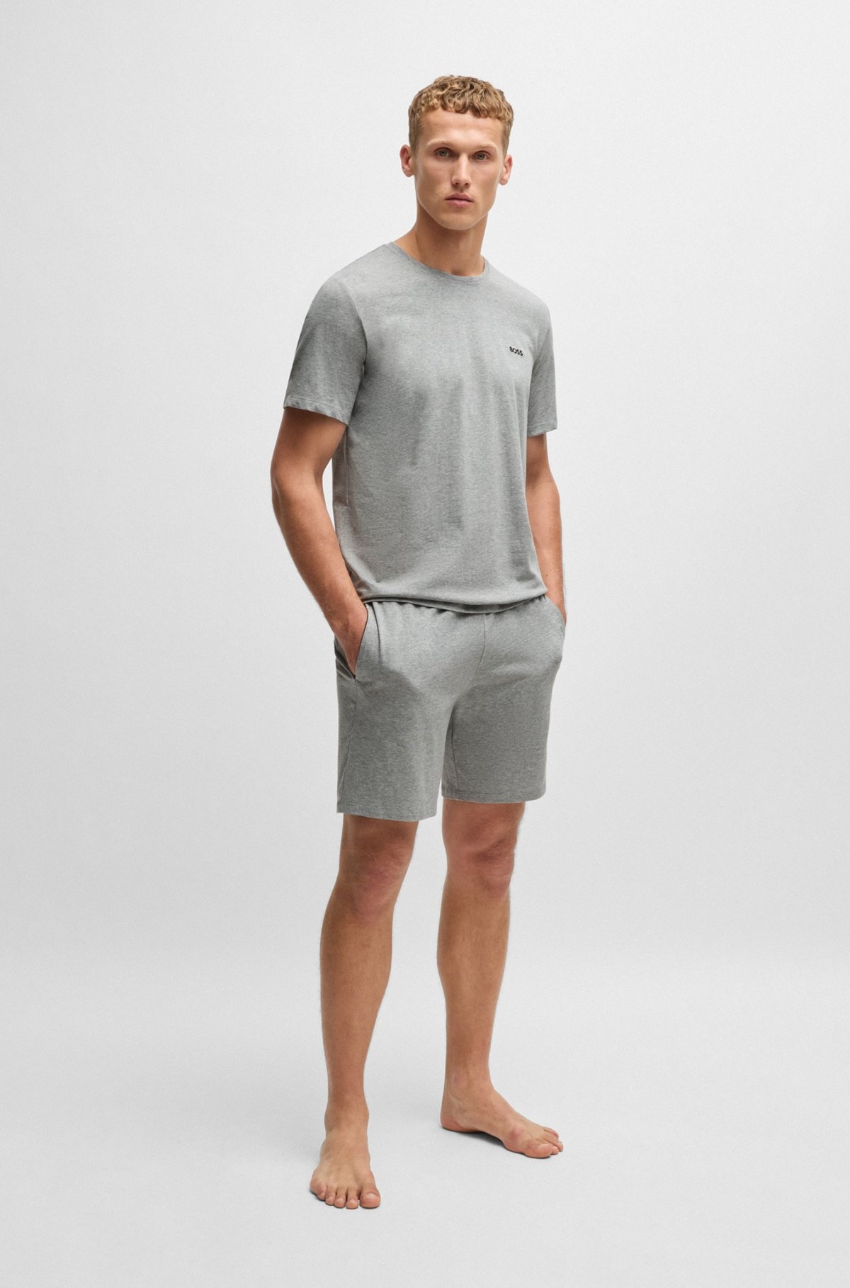 STRETCH-COTTON REGULAR-FIT SHORTS WITH LOGO DETAIL - 3