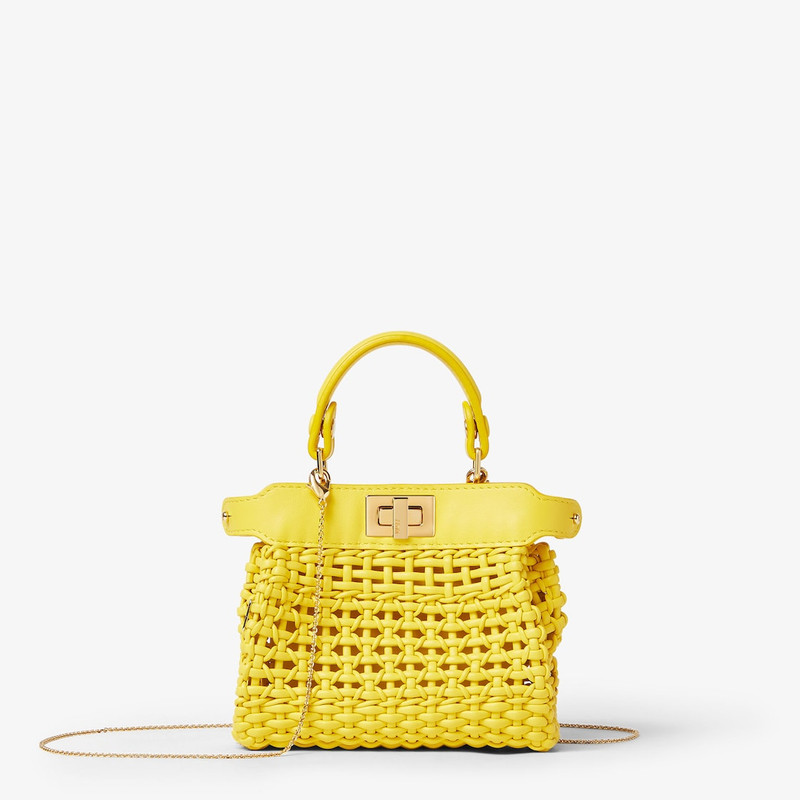 Nano Peekaboo Broom yellow leather miniature 1