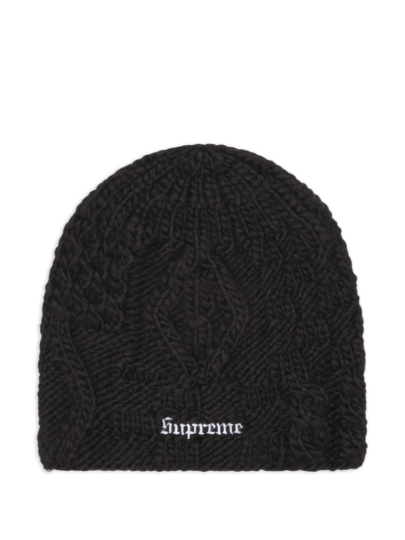 block knit "SS 25 - Black" beanie - 1