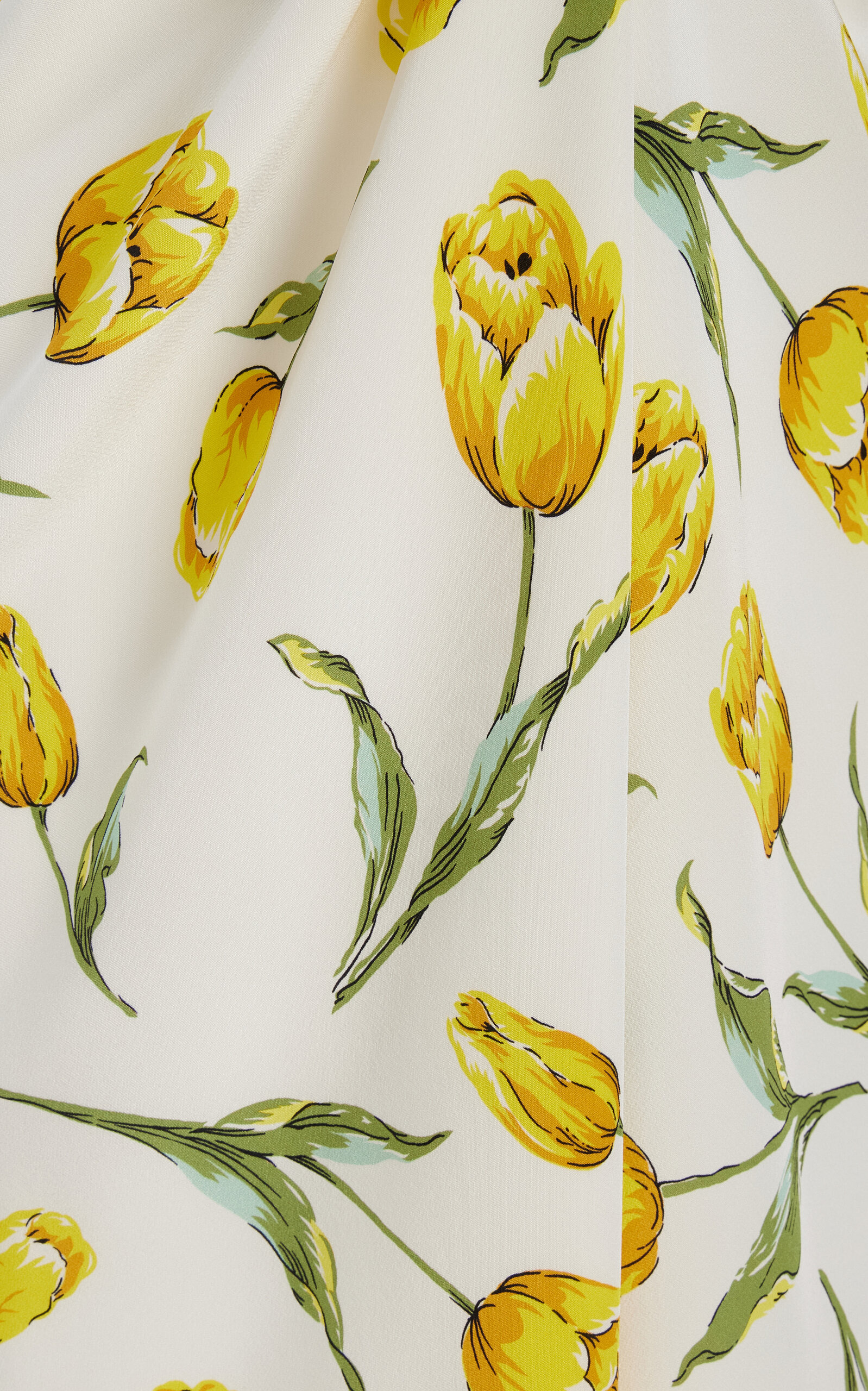 Tulip Silk Crepe Strapless Dress floral - 5