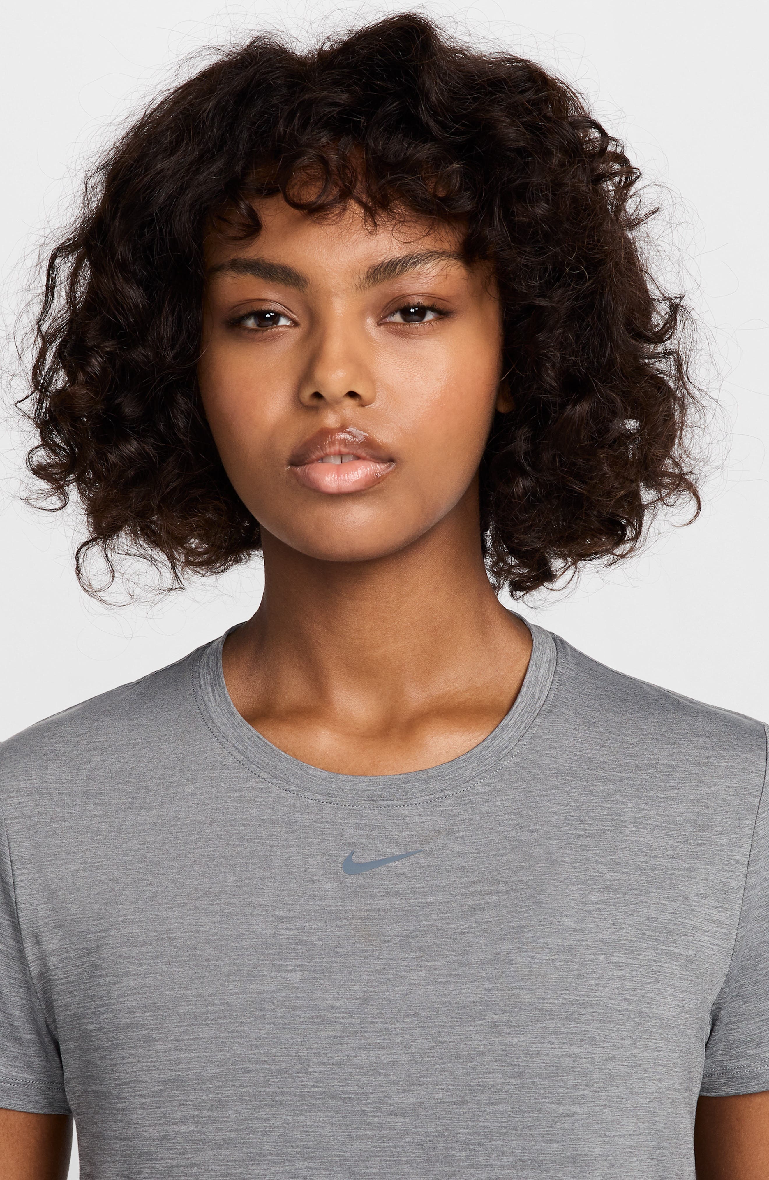 Nike One Classic Dri-FIT Training Top in Smoke Grey/Heather/Black at Nordstrom - 5