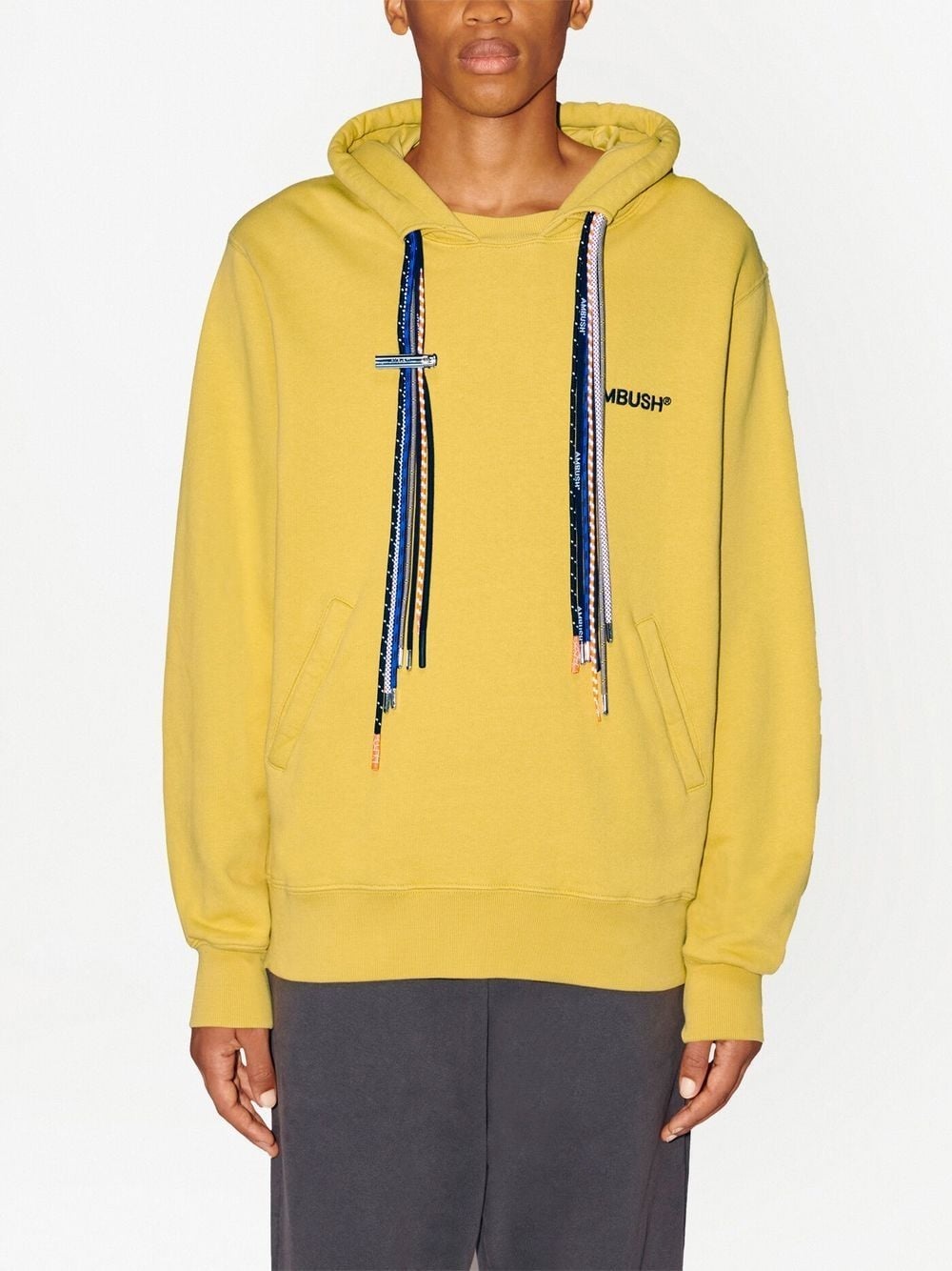 multicord-drawstring organic cotton hoodie - 4