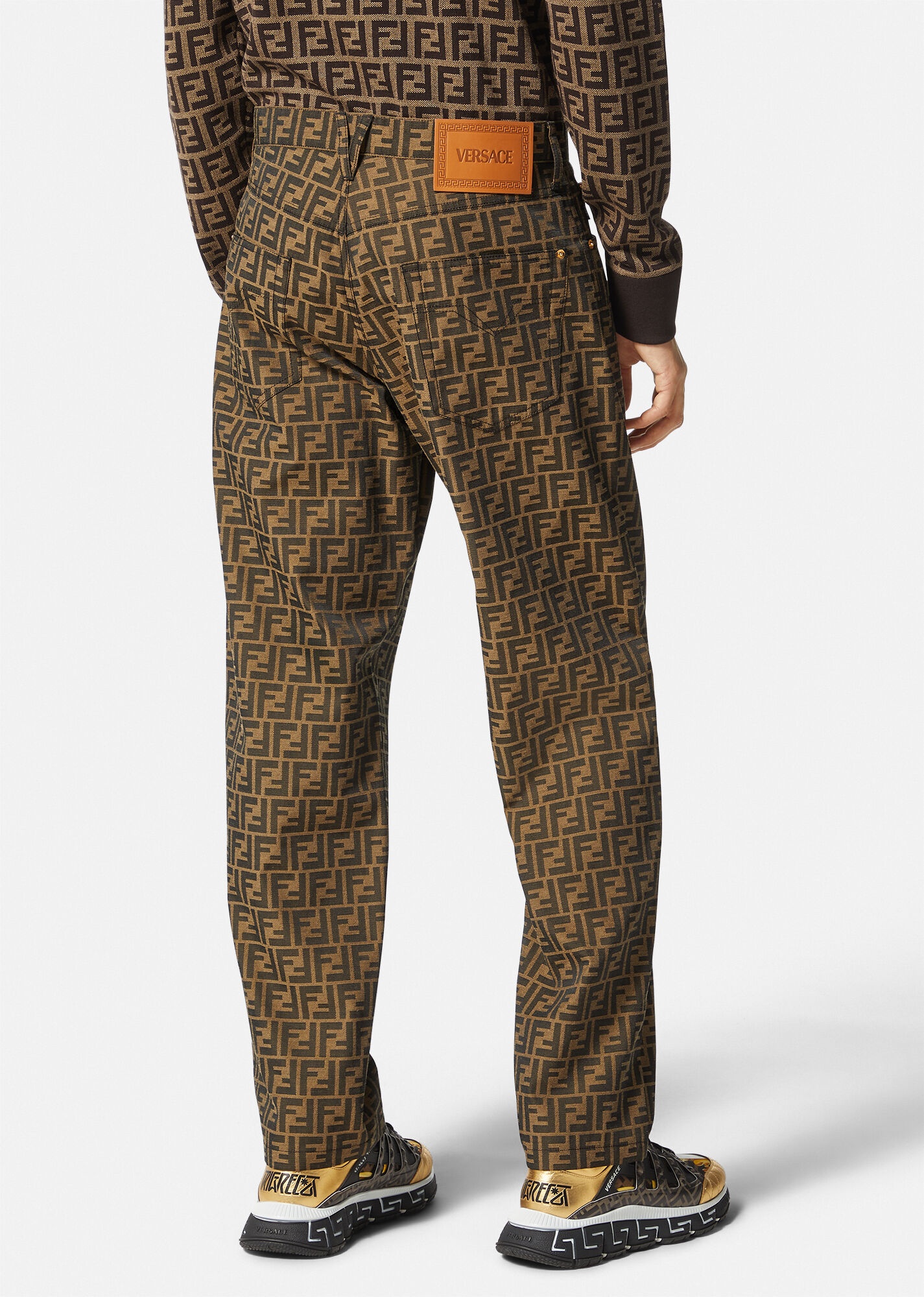 Fendace FF Flared Jacquard Pants - 4