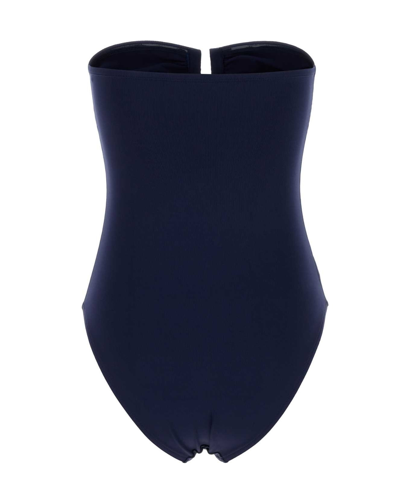 Dark Blue Stretch Nylon Cassiopee Swimsuit - 2