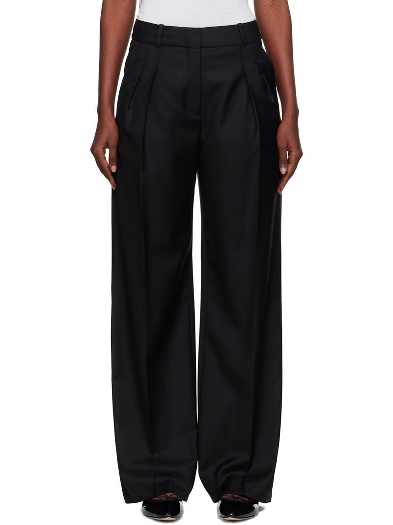 Black Sbiru LDS Straight Leg Trousers 1