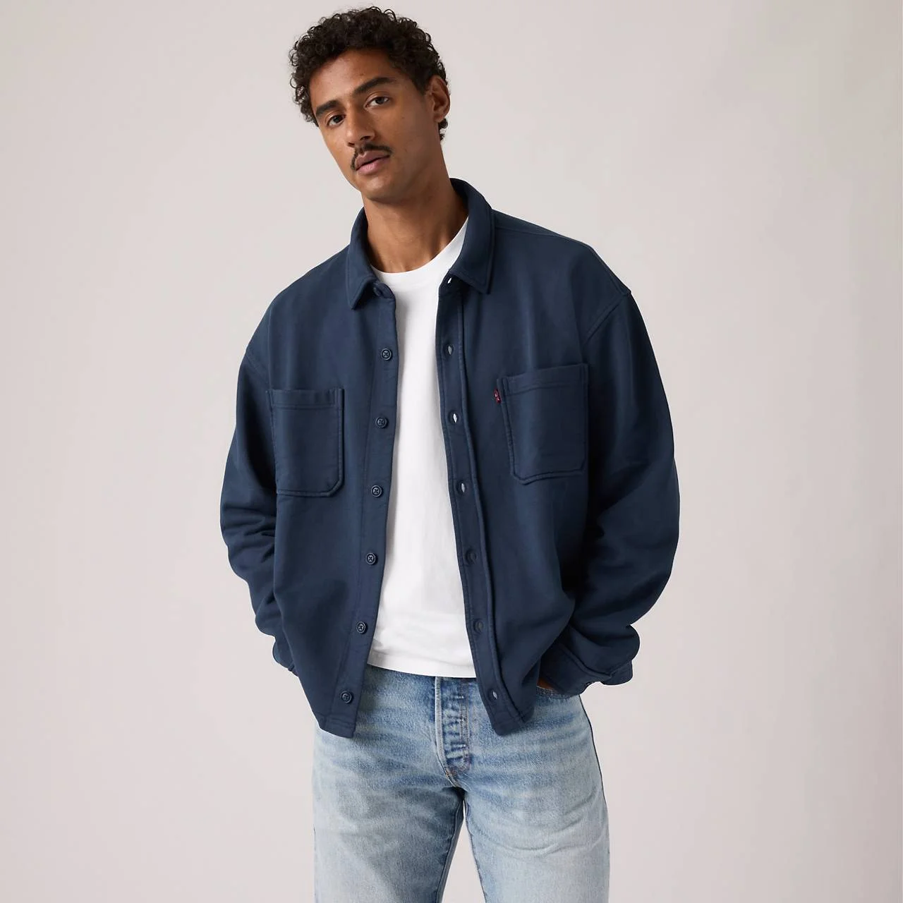 BOXY KNIT WORKER SWEATSHIRT - 1